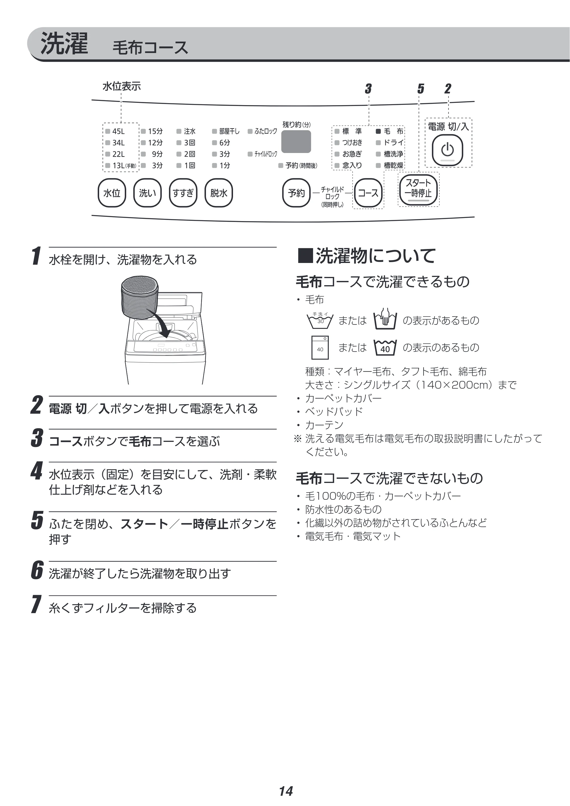 アイリスオーヤマ IAW-T451 取扱説明書 — 原本ページ — 14ページ