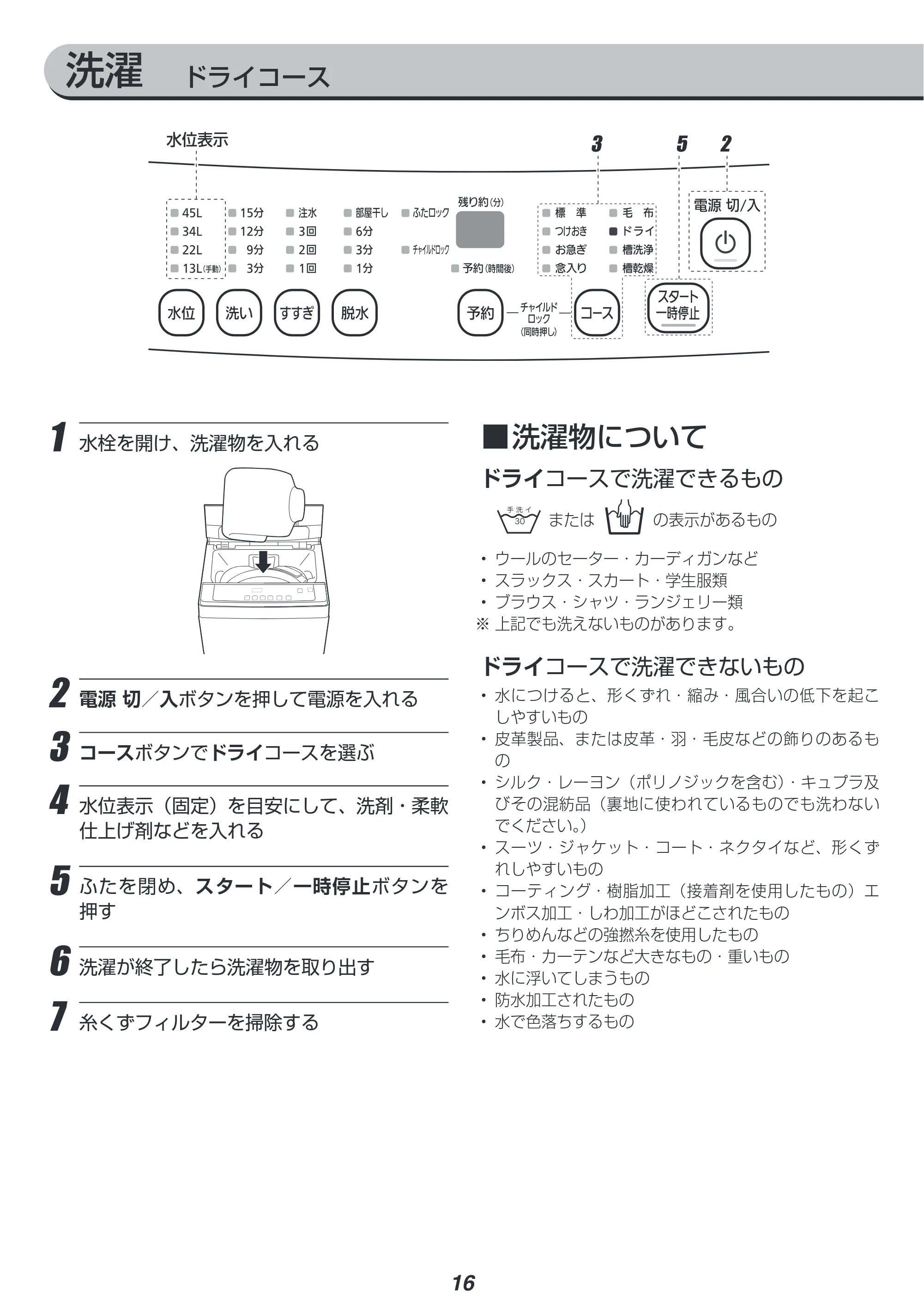 アイリスオーヤマ IAW-T451 取扱説明書 — 原本ページ — 16ページ
