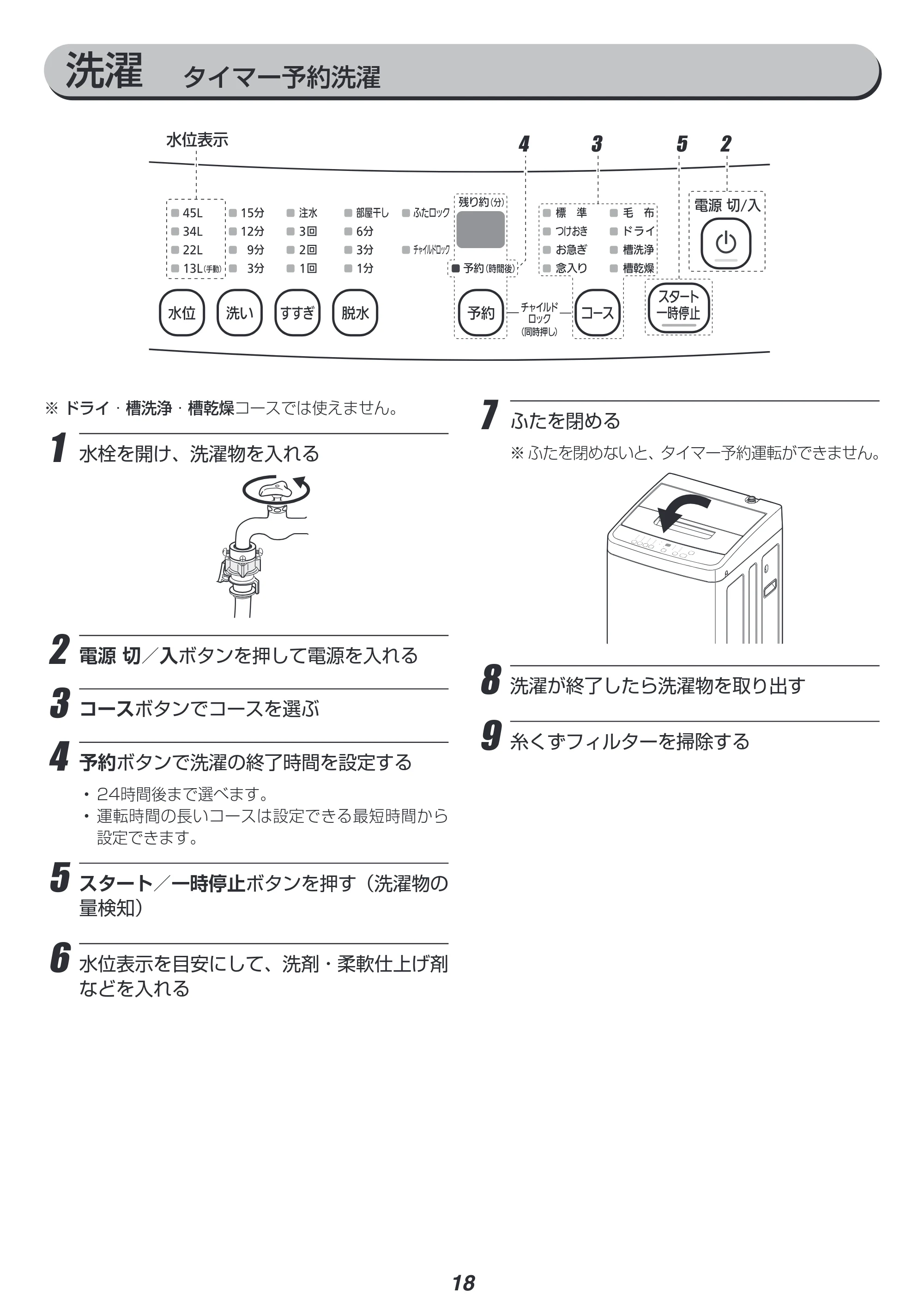 アイリスオーヤマ IAW-T451 取扱説明書 — 原本ページ — 18ページ