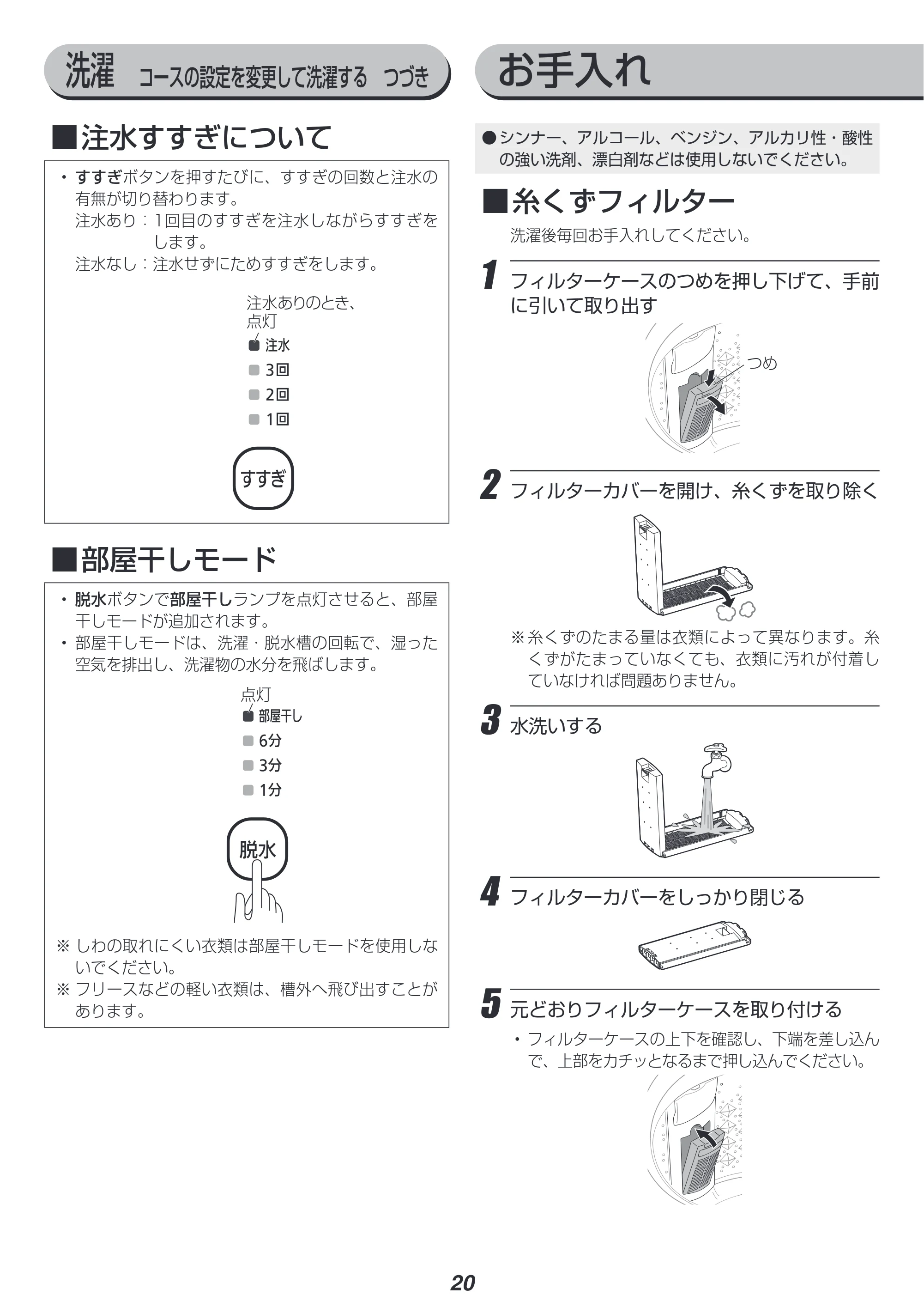 アイリスオーヤマ IAW-T451 取扱説明書 — 原本ページ — 20ページ