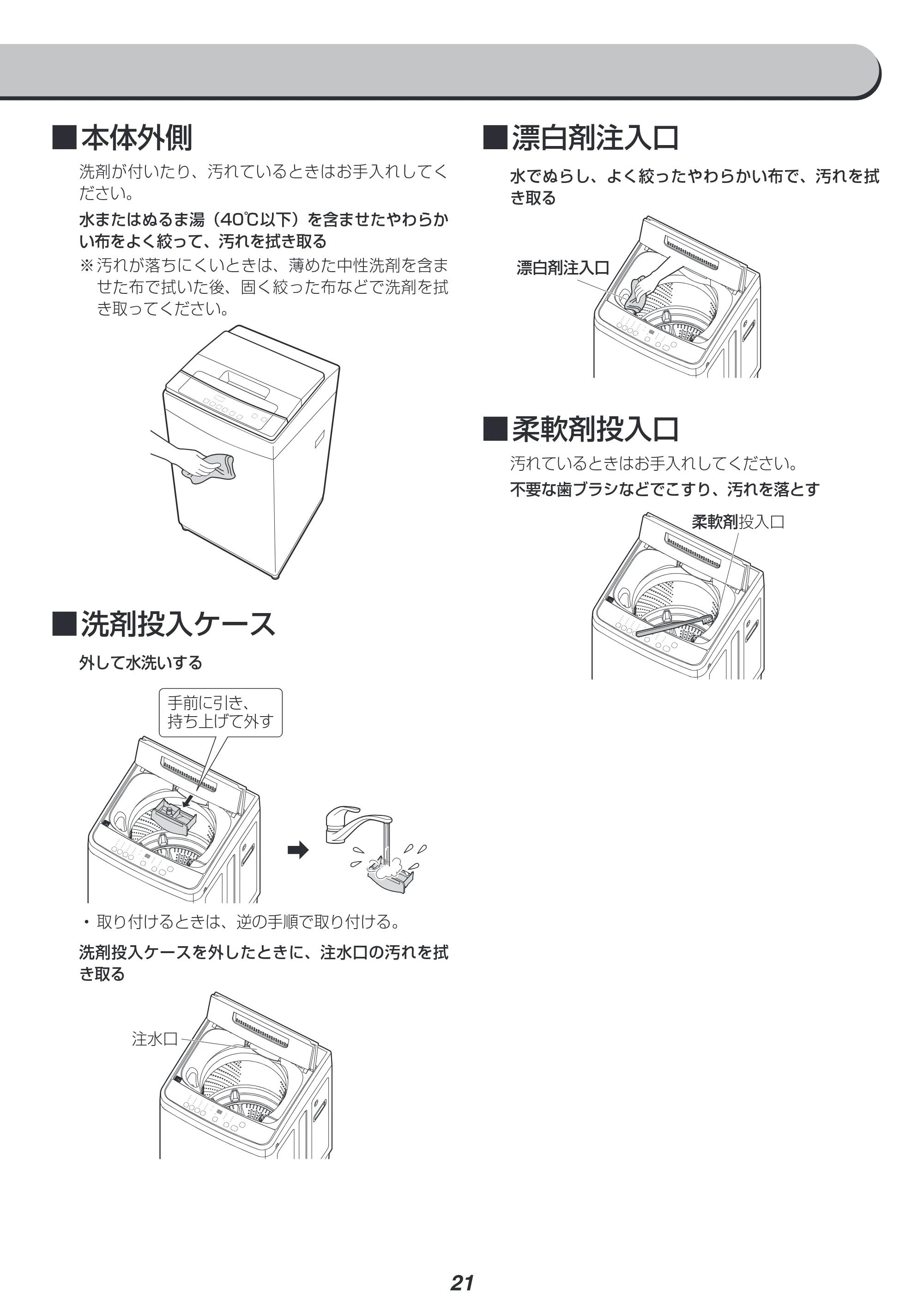 アイリスオーヤマ IAW-T451 取扱説明書 — 原本ページ — 21ページ