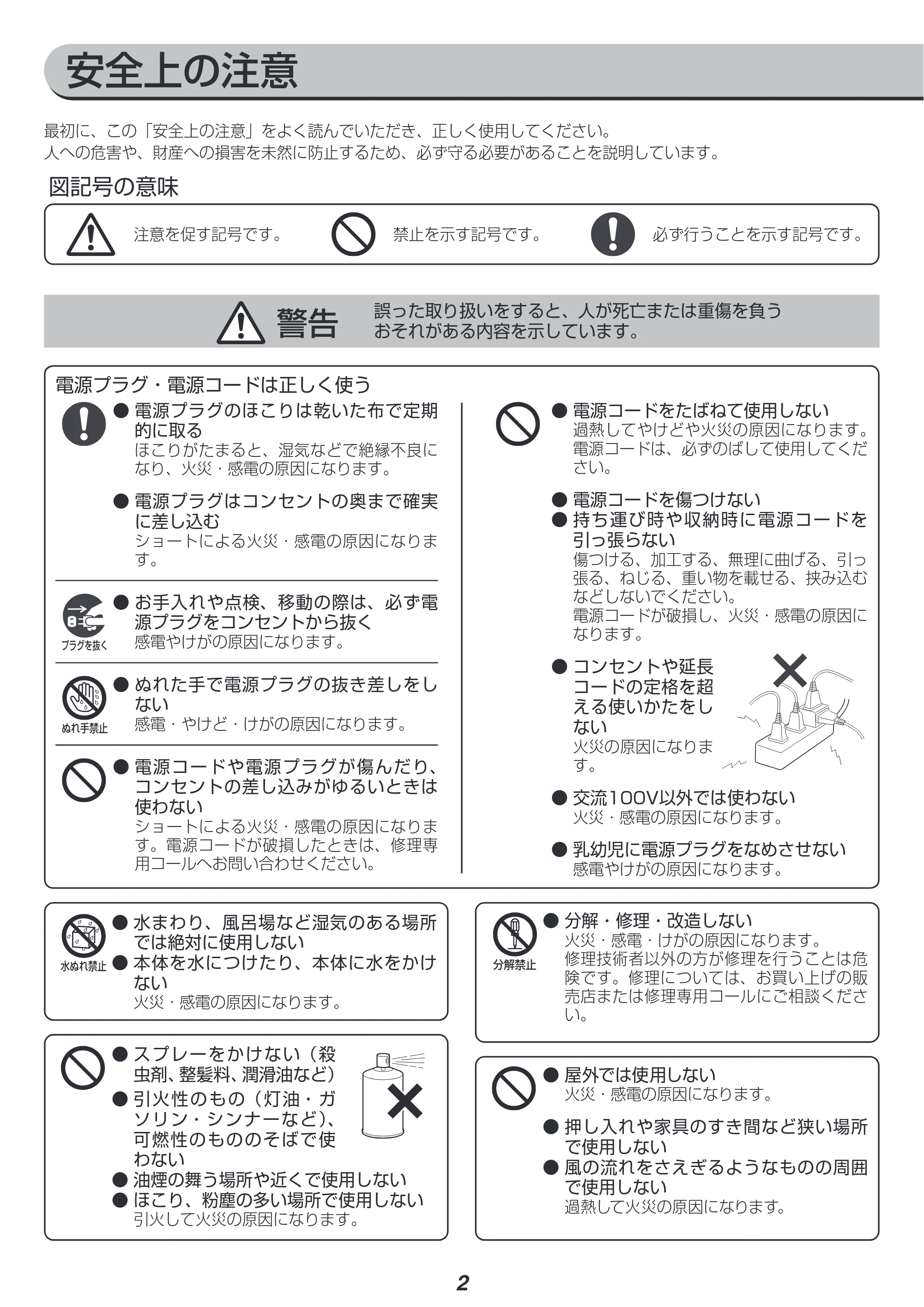アイリスオーヤマ KIJDC-L50 取扱説明書 — 原本ページ — 2ページ