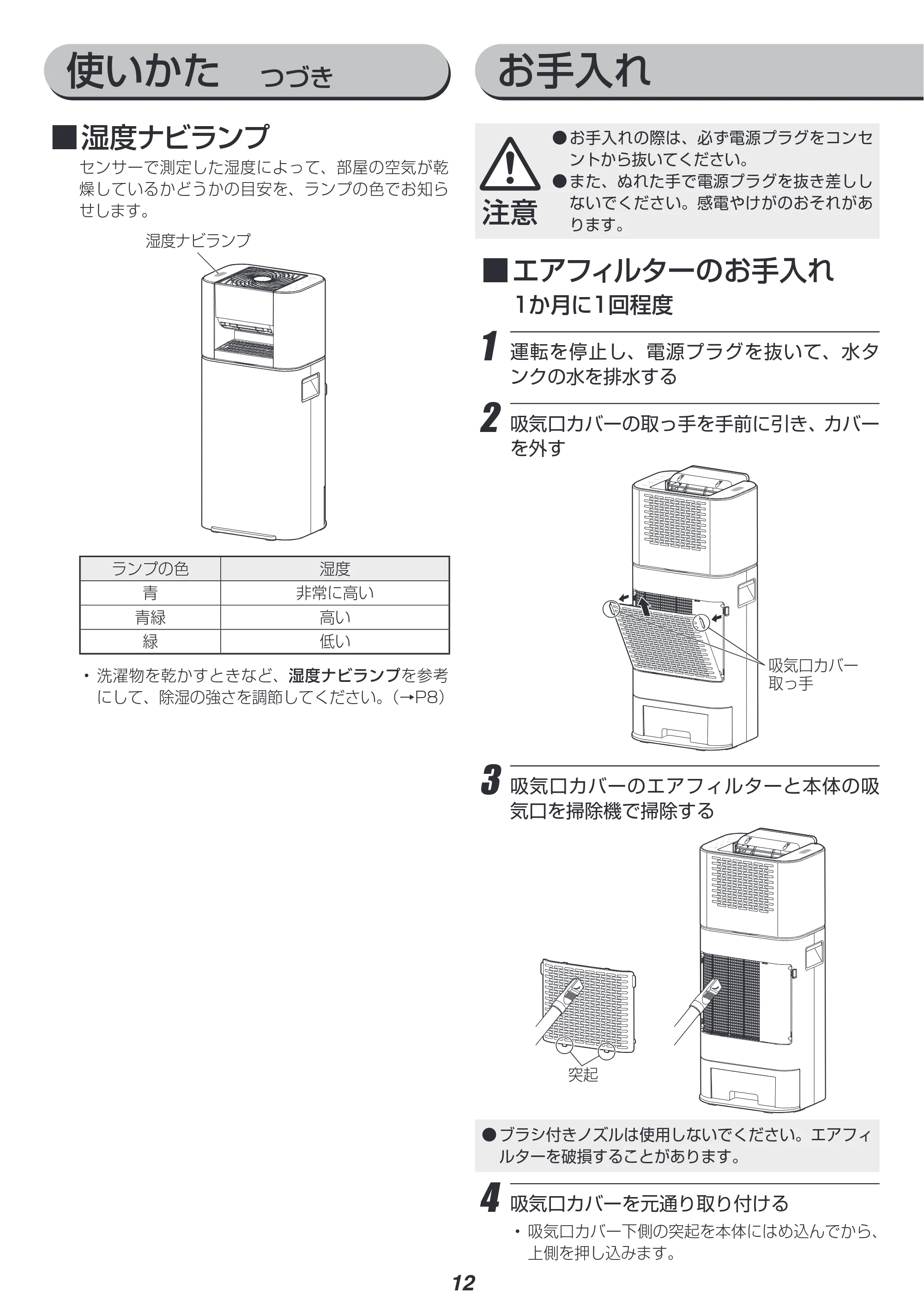 アイリスオーヤマ KIJDC-L50 取扱説明書 — 原本ページ — 12ページ