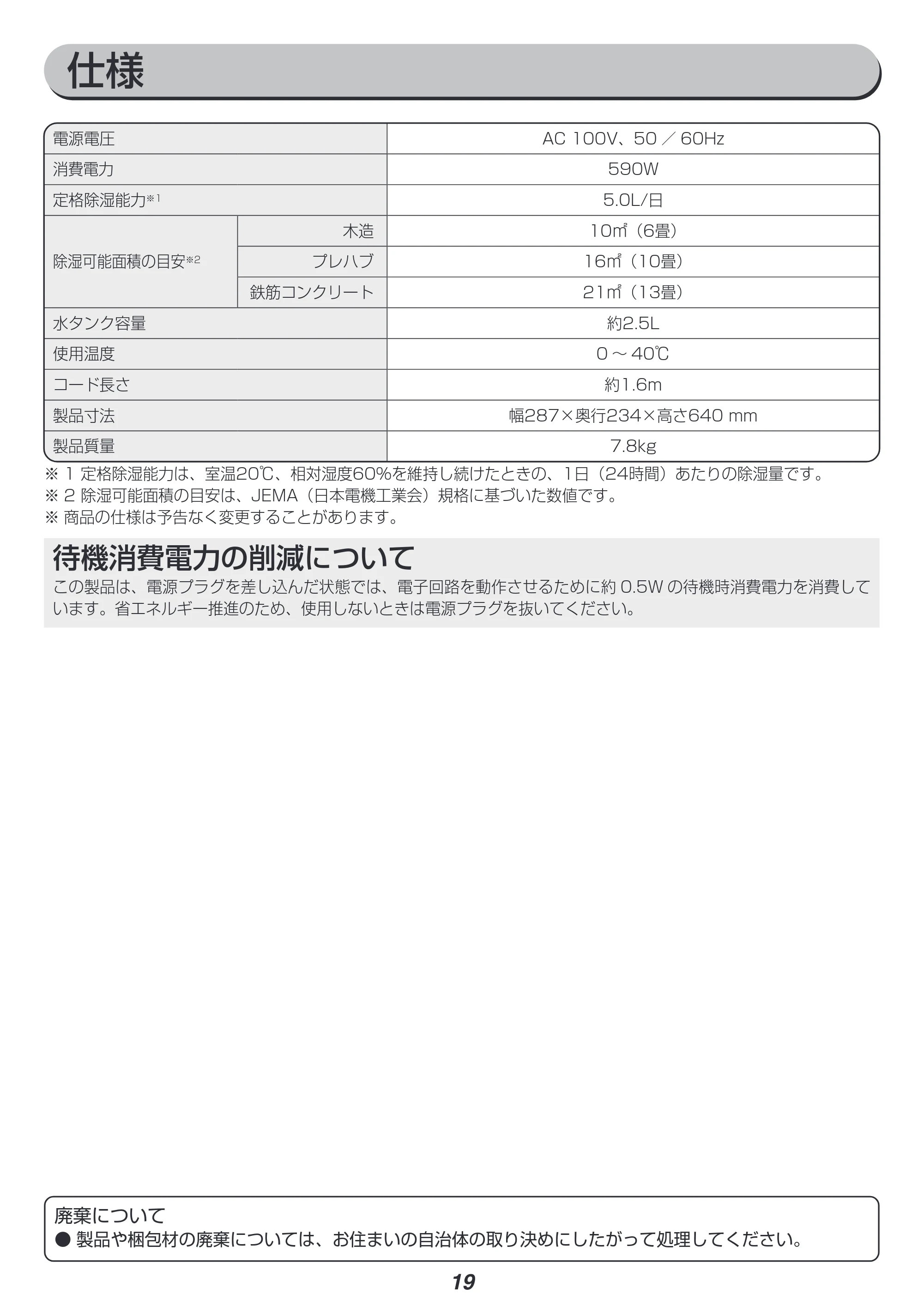 アイリスオーヤマ KIJDC-L50 取扱説明書 — 原本ページ — 19ページ
