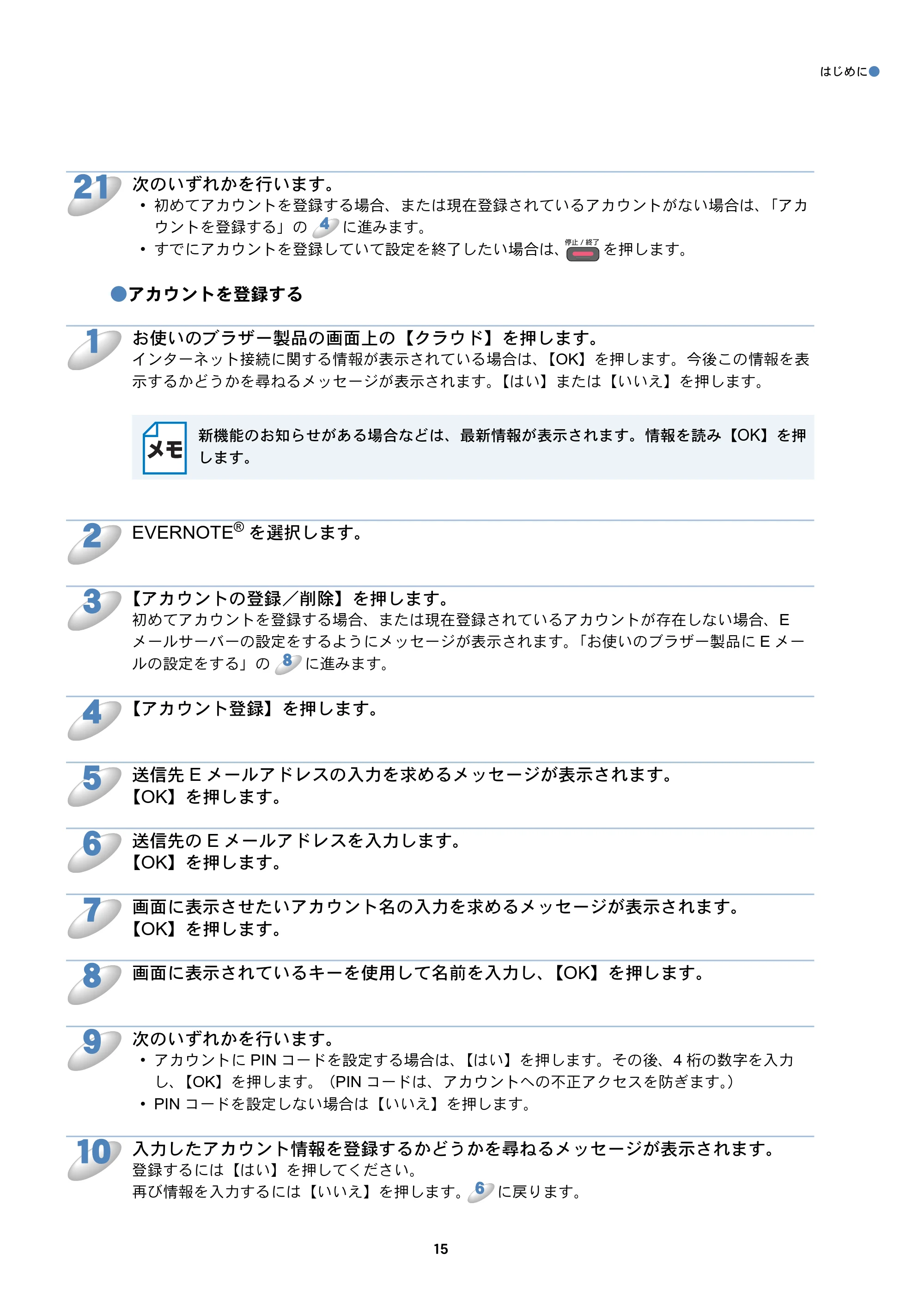 ブラザー DCP-J925N / MFC-J825N / MFC-J955DN / MFC-J955DWN クラウド接続ガイド — 原本ページ — 16ページ