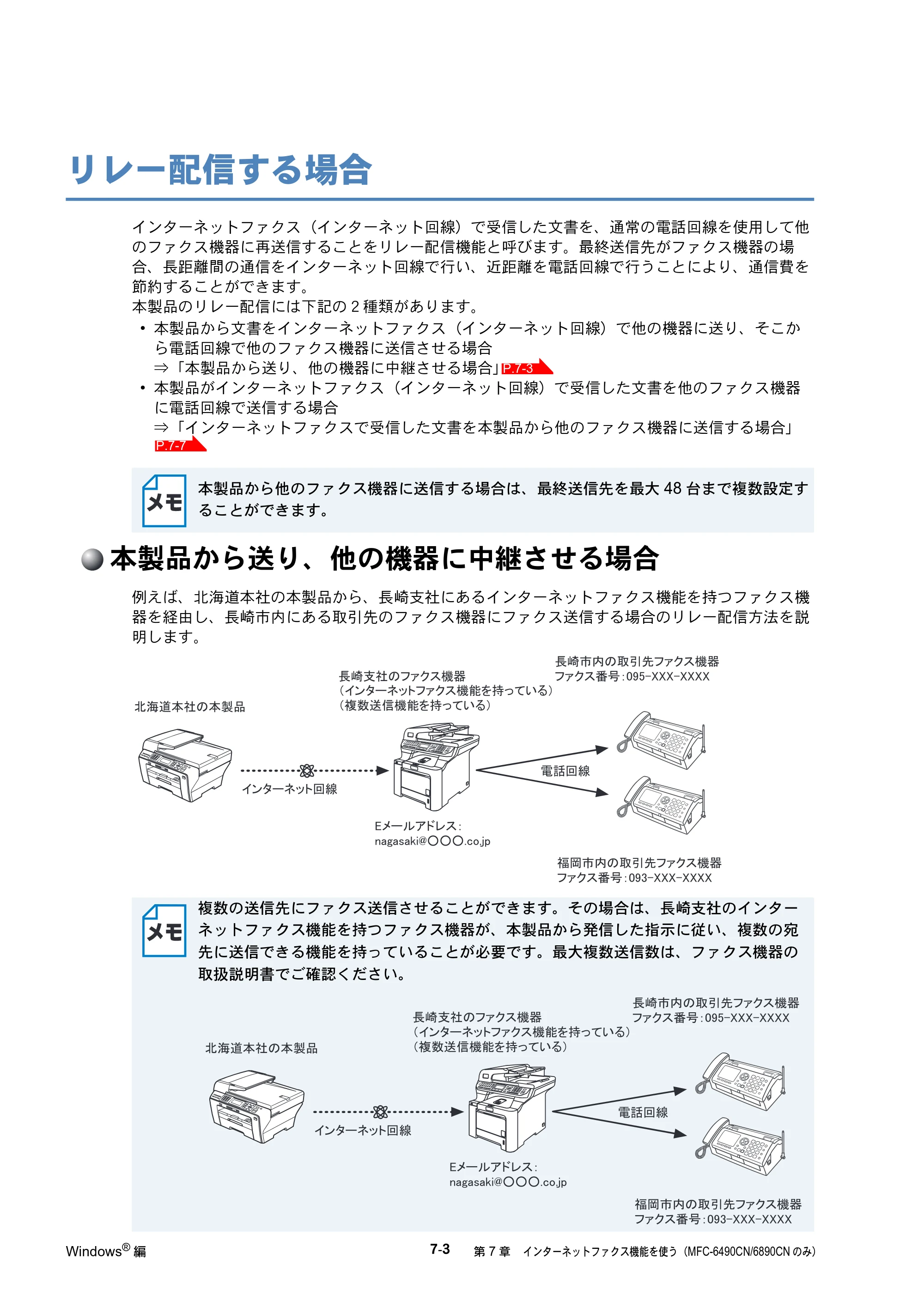 ブラザー DCP-535CN / MFC-490CN / MFC-5890CN ネットワーク取扱説明書 — リレー配信する場合 — 原本ページ — 150ページ