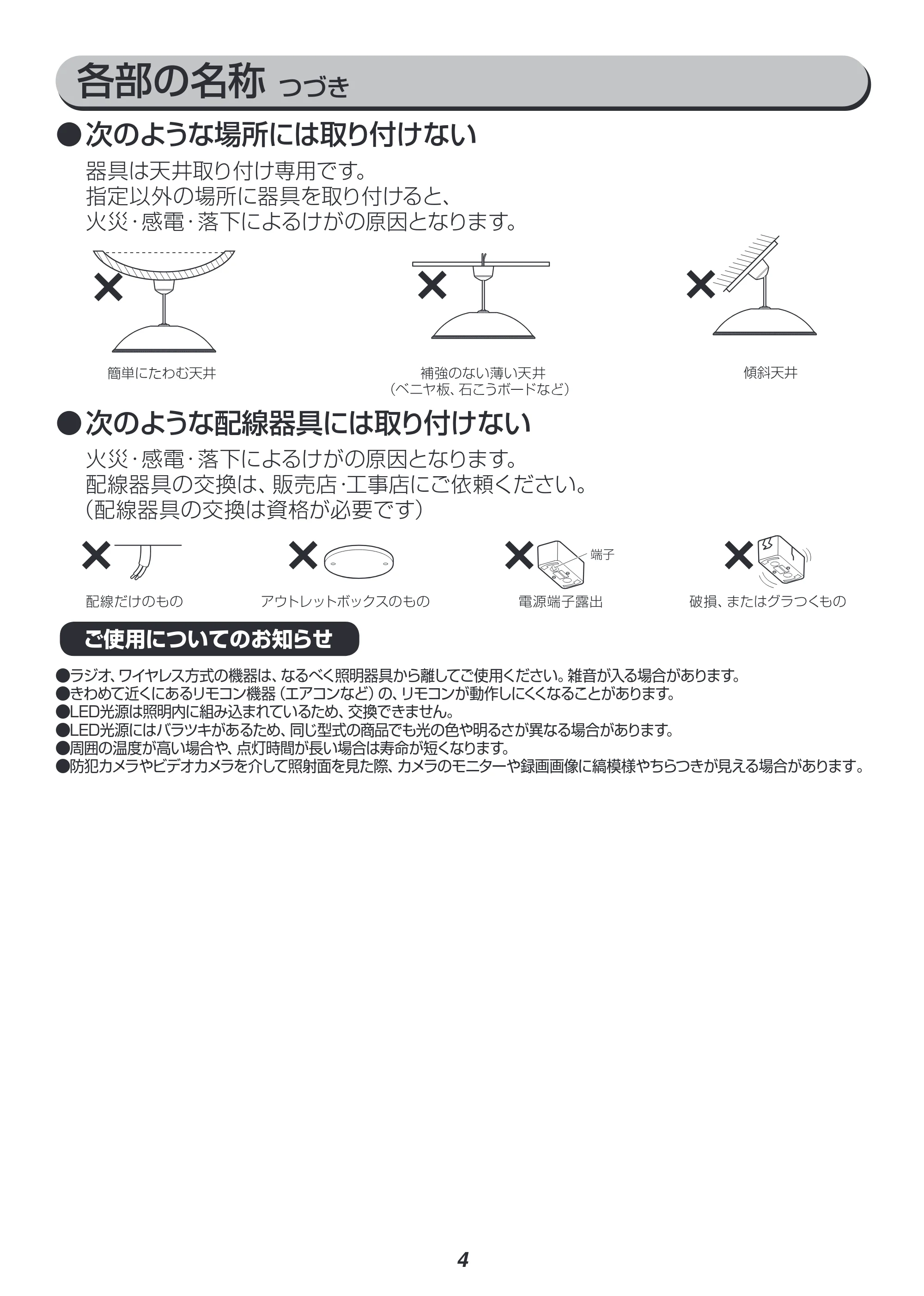 アイリスオーヤマ PLM8DL / DL-YA 取扱説明書 — 原本ページ — 4ページ