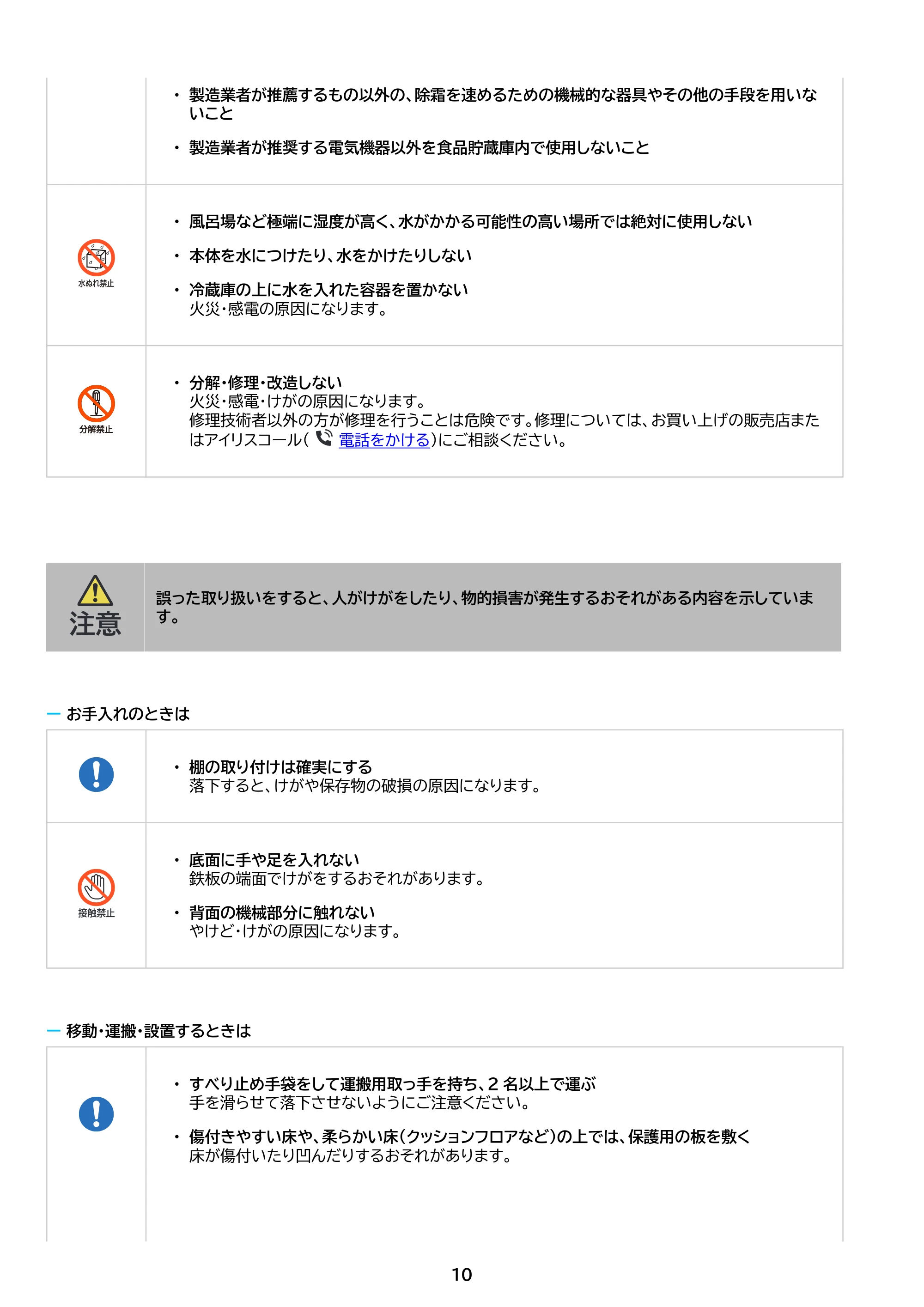 アイリスオーヤマ IRGN-42A 取扱説明書 — 原本ページ — 10ページ