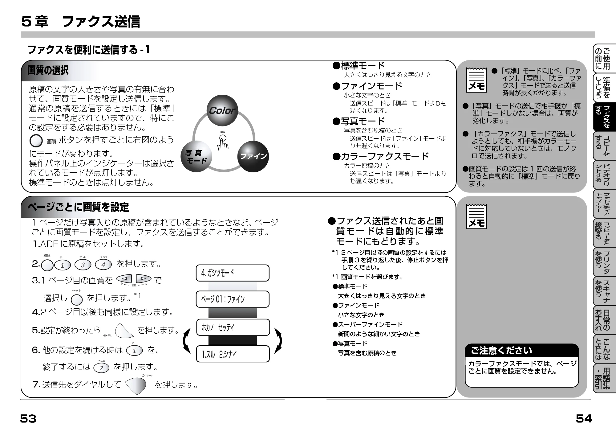 ブラザー MFC-7400J 取扱説明書（本体） — ファクスを便利に送信する — 原本ページ — 49ページ