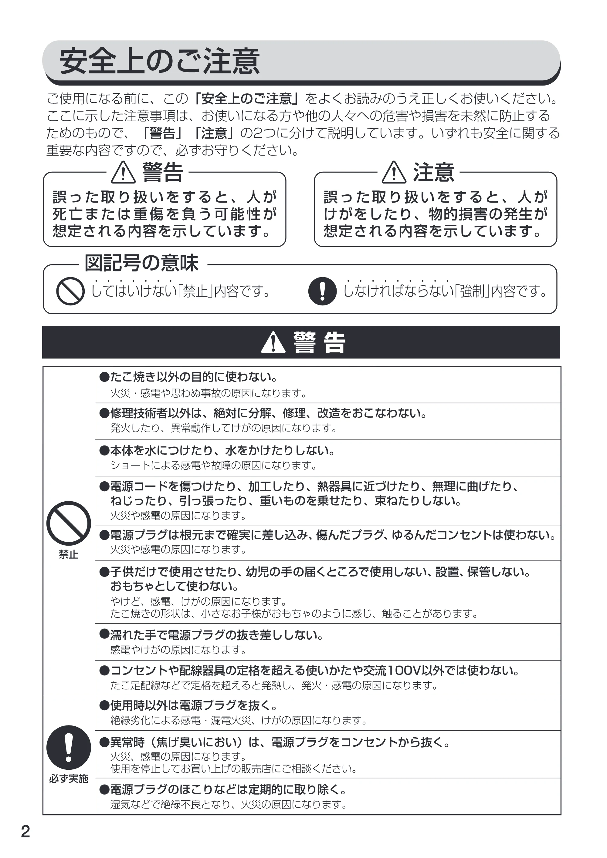 アイリスオーヤマ ETY-18K 取扱説明書 — 原本ページ — 2ページ