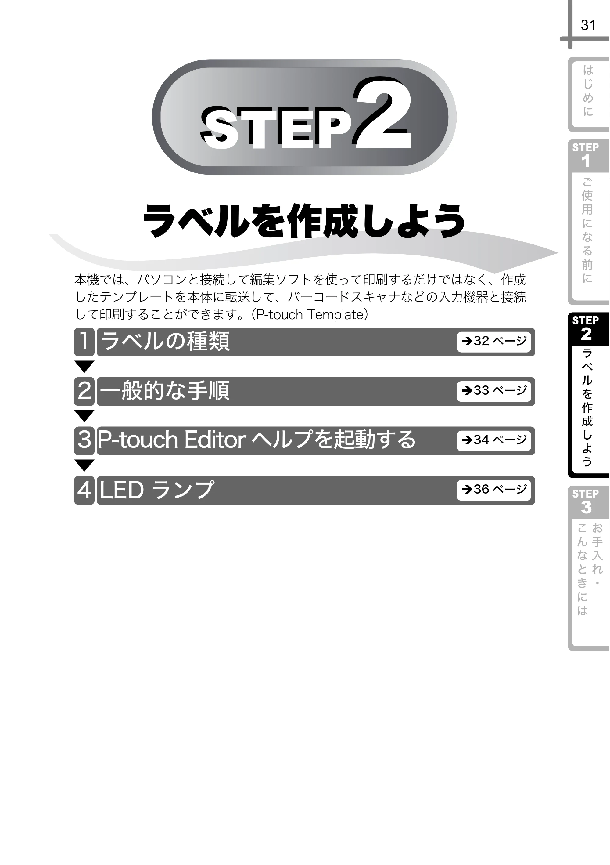 ブラザー QL-580N 取扱説明書 — ラベルを作成しよう — 原本ページ — 32ページ