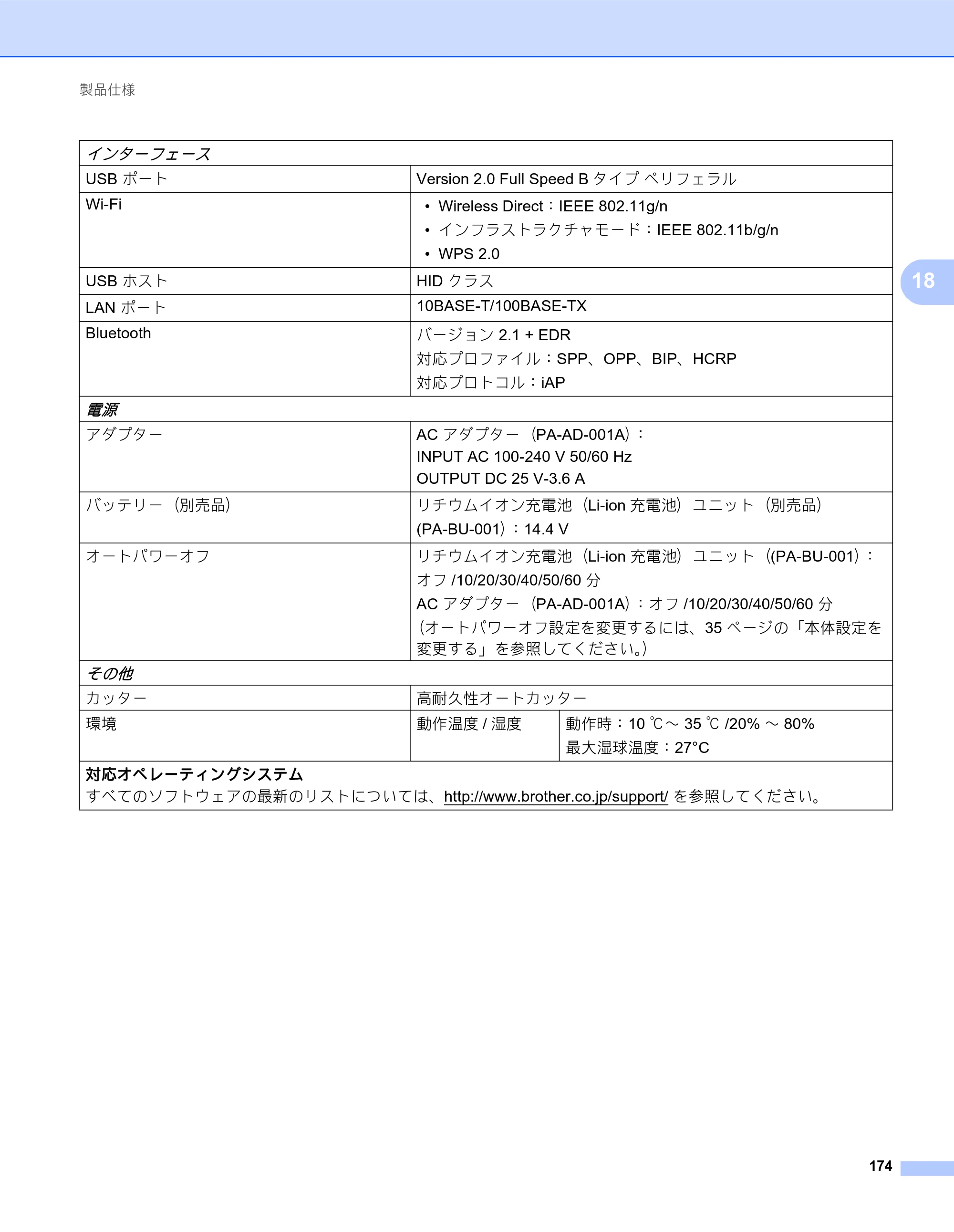 ブラザー QL-820NWB/ 820NWBc ユーザーズガイド — 原本ページ — 184ページ