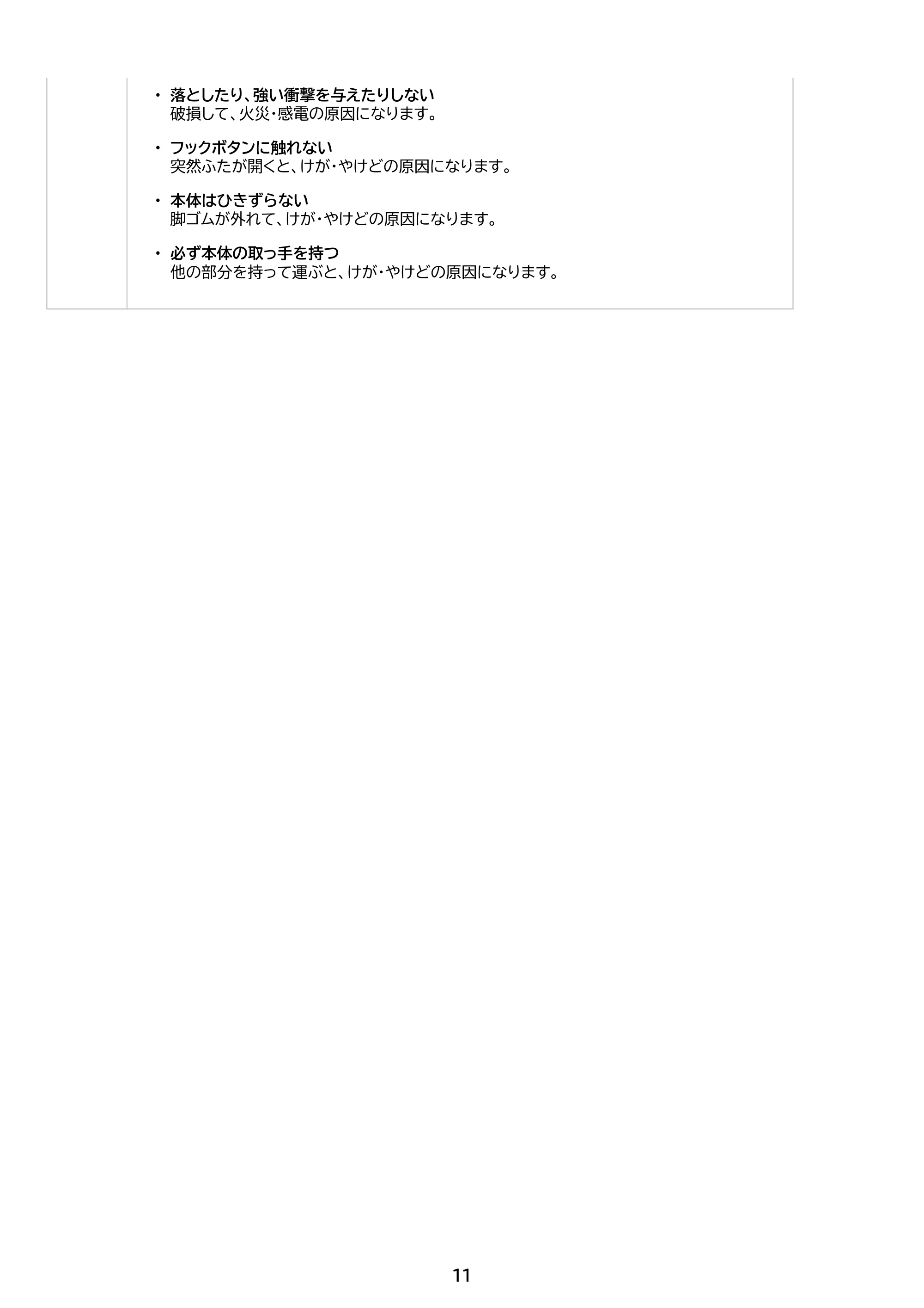 アイリスオーヤマ RC-BMA50 取扱説明書 — 原本ページ — 11ページ