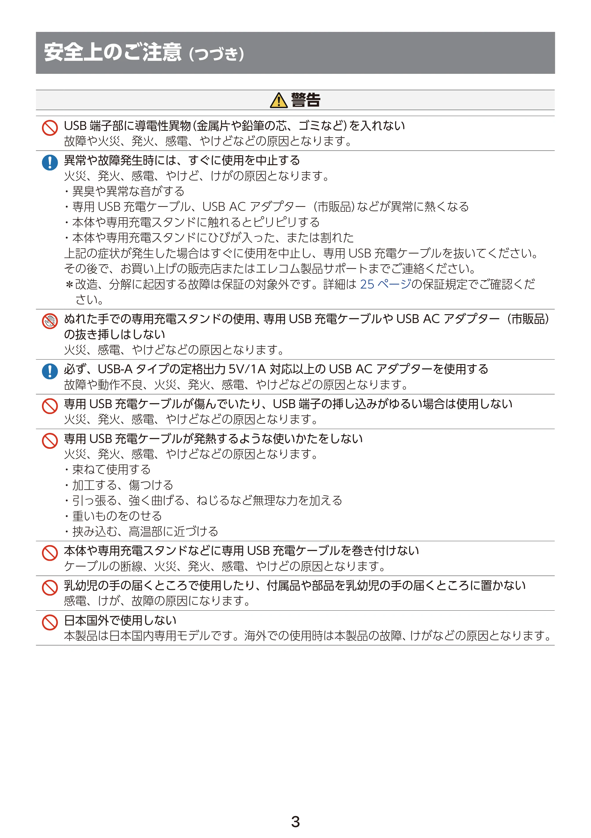 エレコム HC-JF01BK / HC-JF01WH 取扱説明書 — 原本ページ — 4ページ
