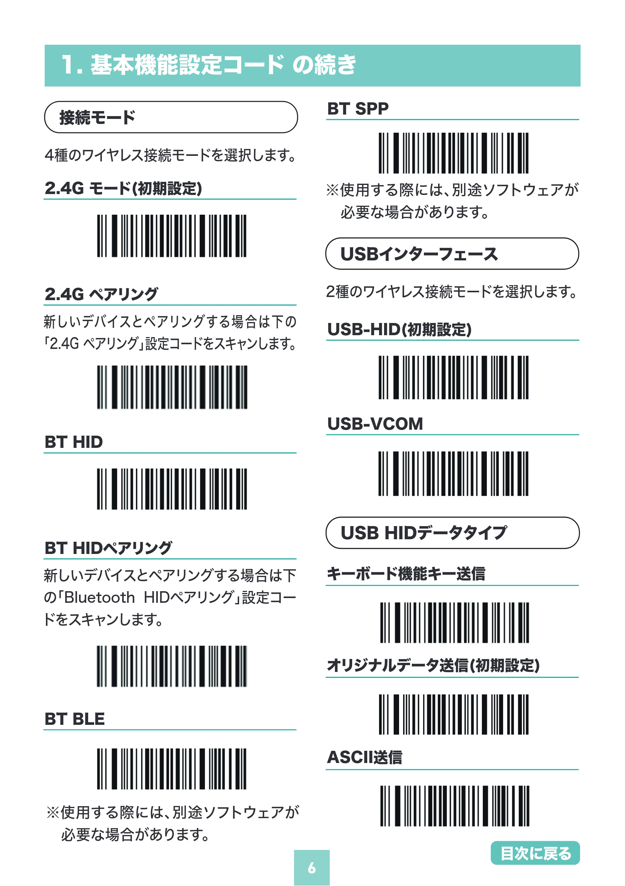 サンワサプライ BCR-WL2D1BK / BCR-BT2D4BK 取扱説明書 — 原本ページ — 6ページ