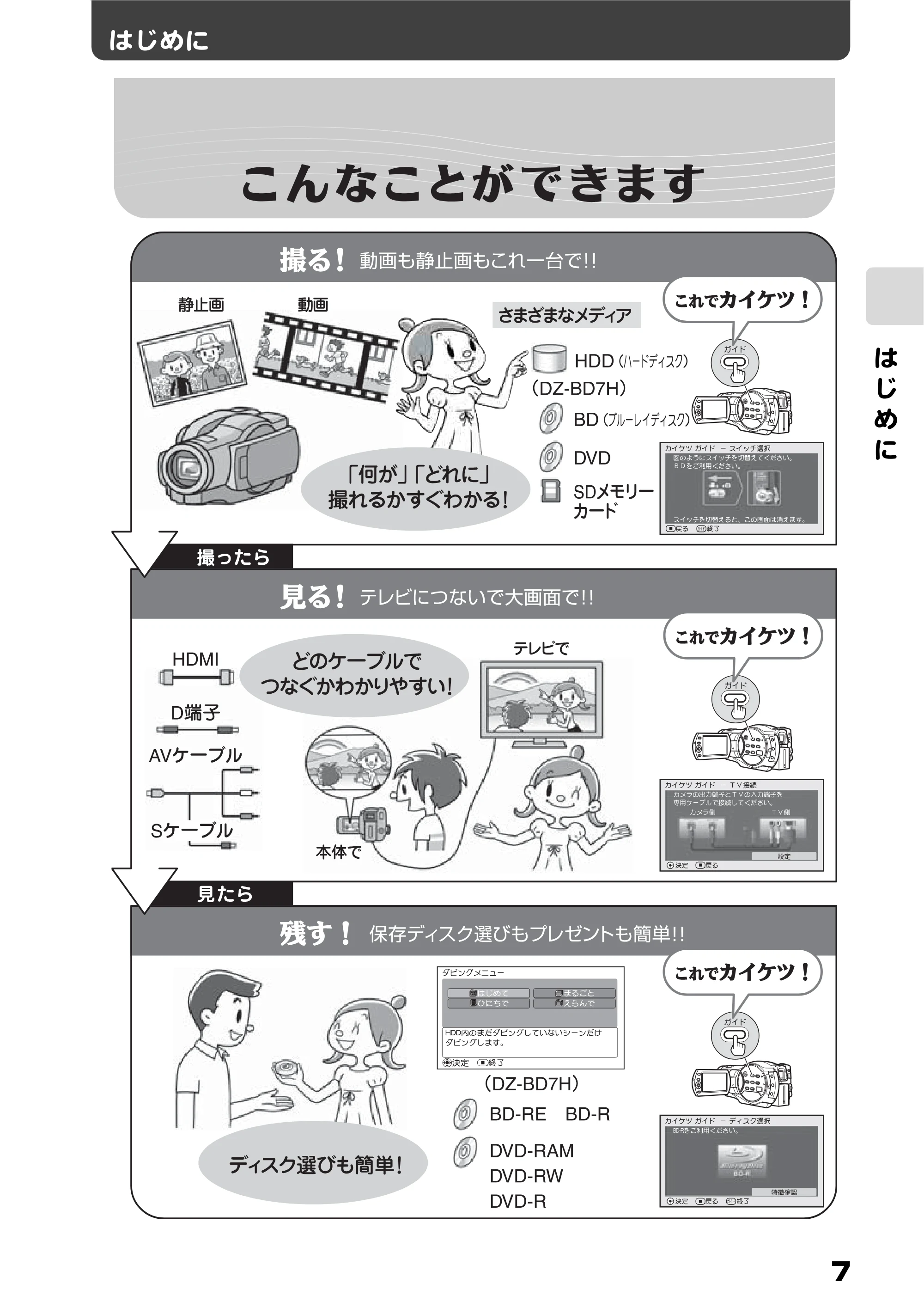 日立 DZ-BD7H / DZ-BD70 取扱説明書 — はじめに — 原本ページ — 7ページ