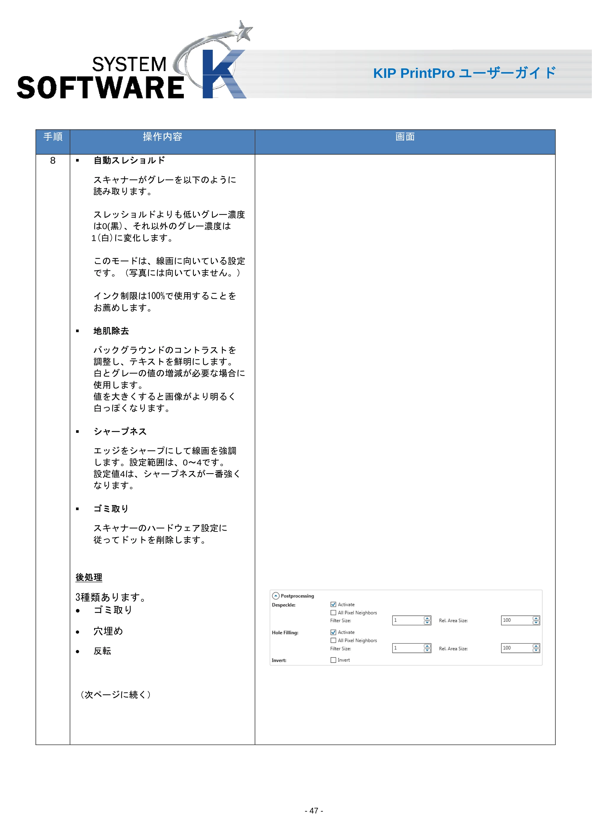 京セラ KIP 7170 KIP PrintPro ユーザーガイド — 原本ページ — 49ページ