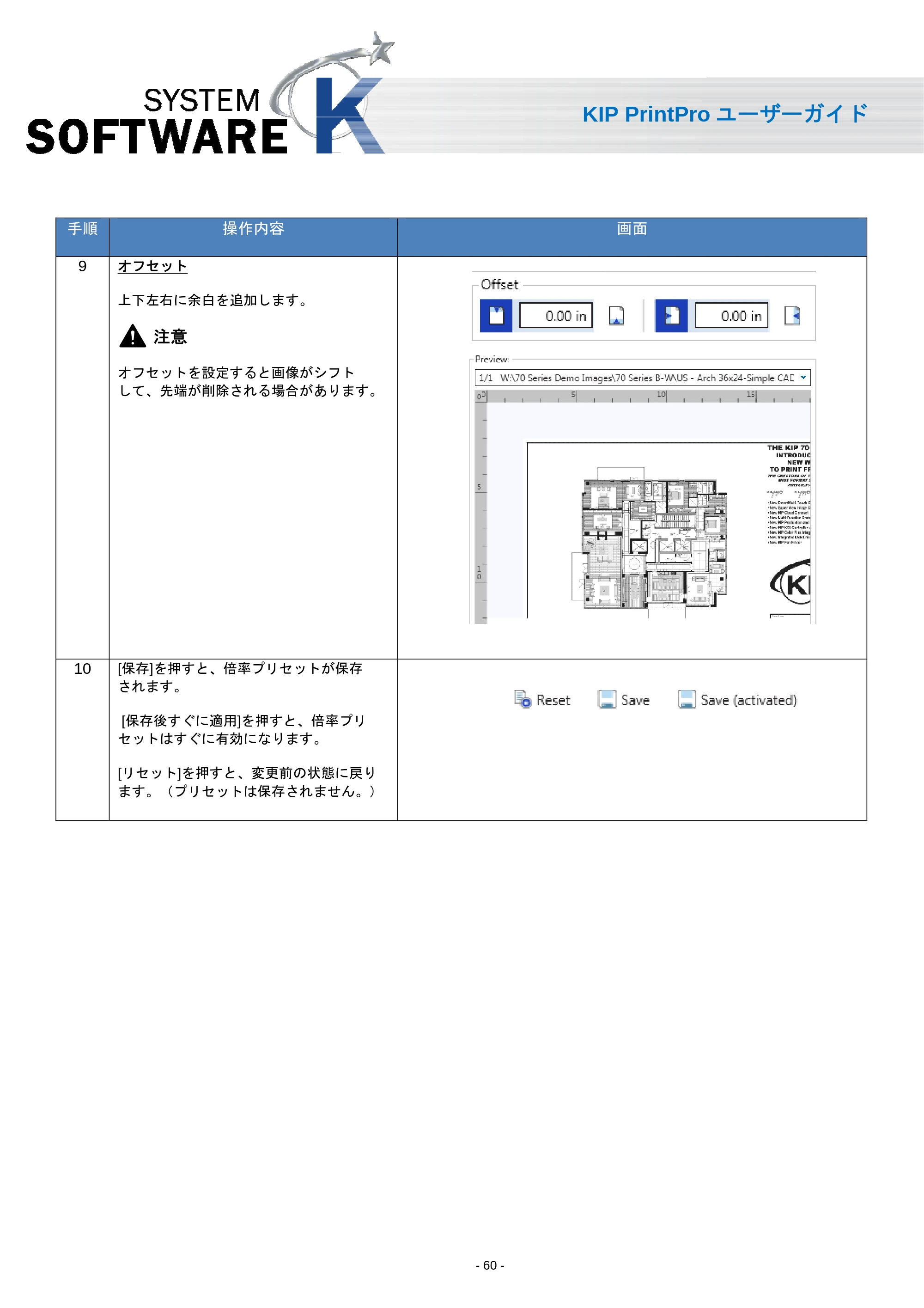京セラ KIP 7170 KIP PrintPro ユーザーガイド — 原本ページ — 62ページ
