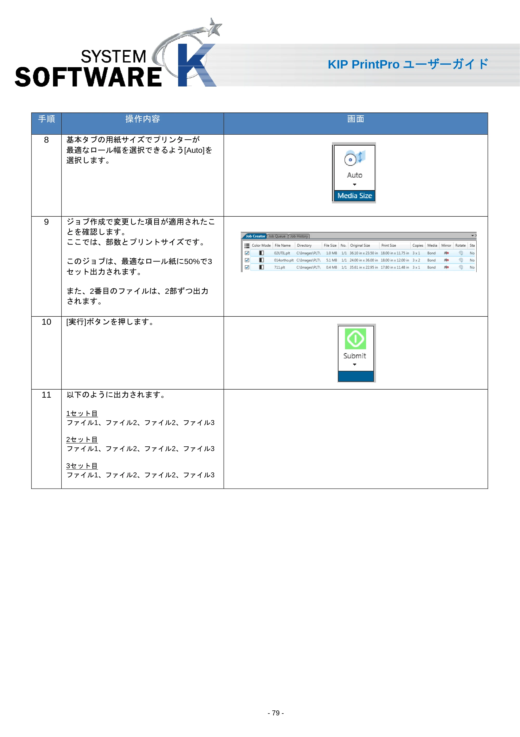 京セラ KIP 7170 KIP PrintPro ユーザーガイド — 原本ページ — 81ページ