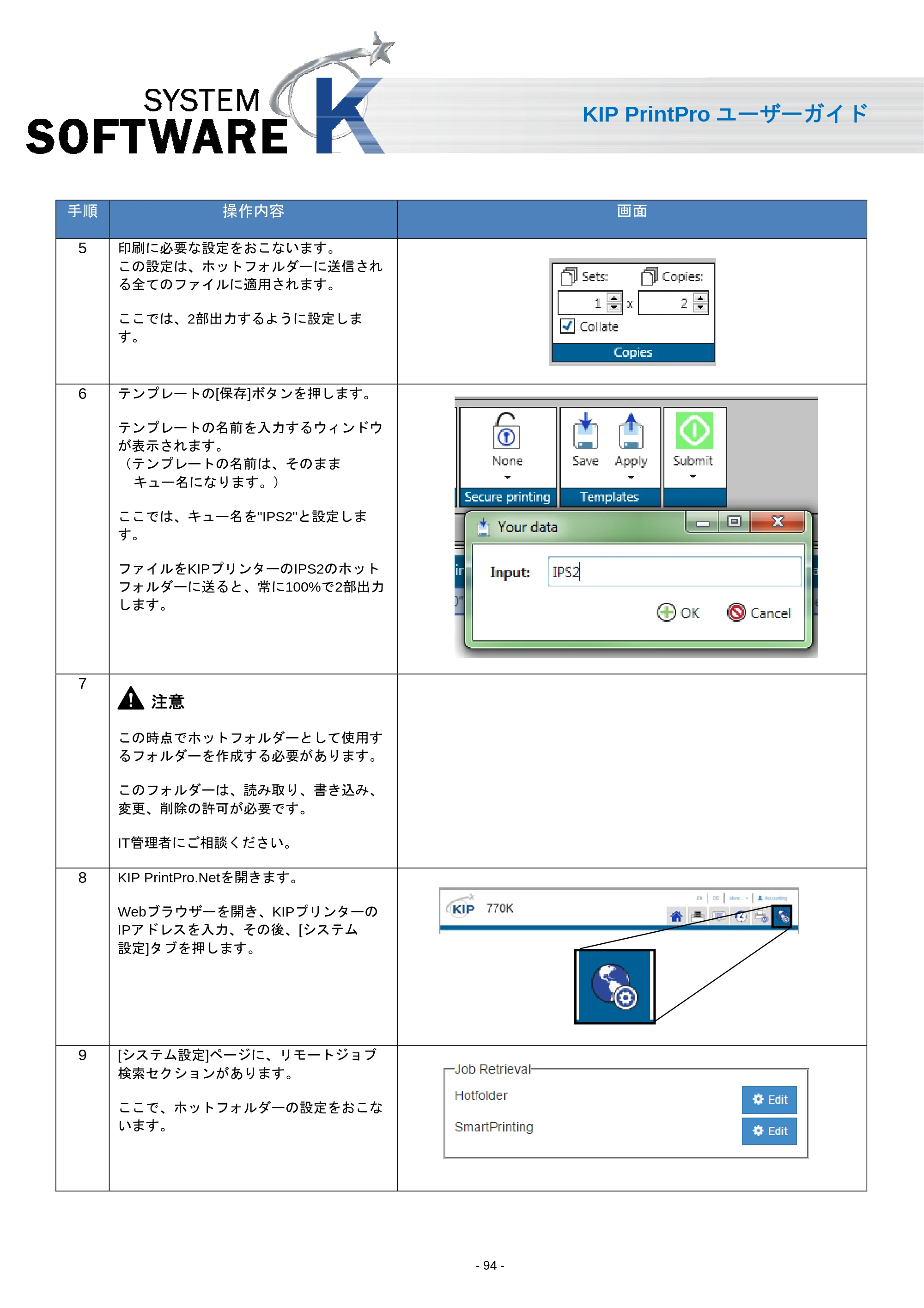 京セラ KIP 7170 KIP PrintPro ユーザーガイド — 原本ページ — 96ページ