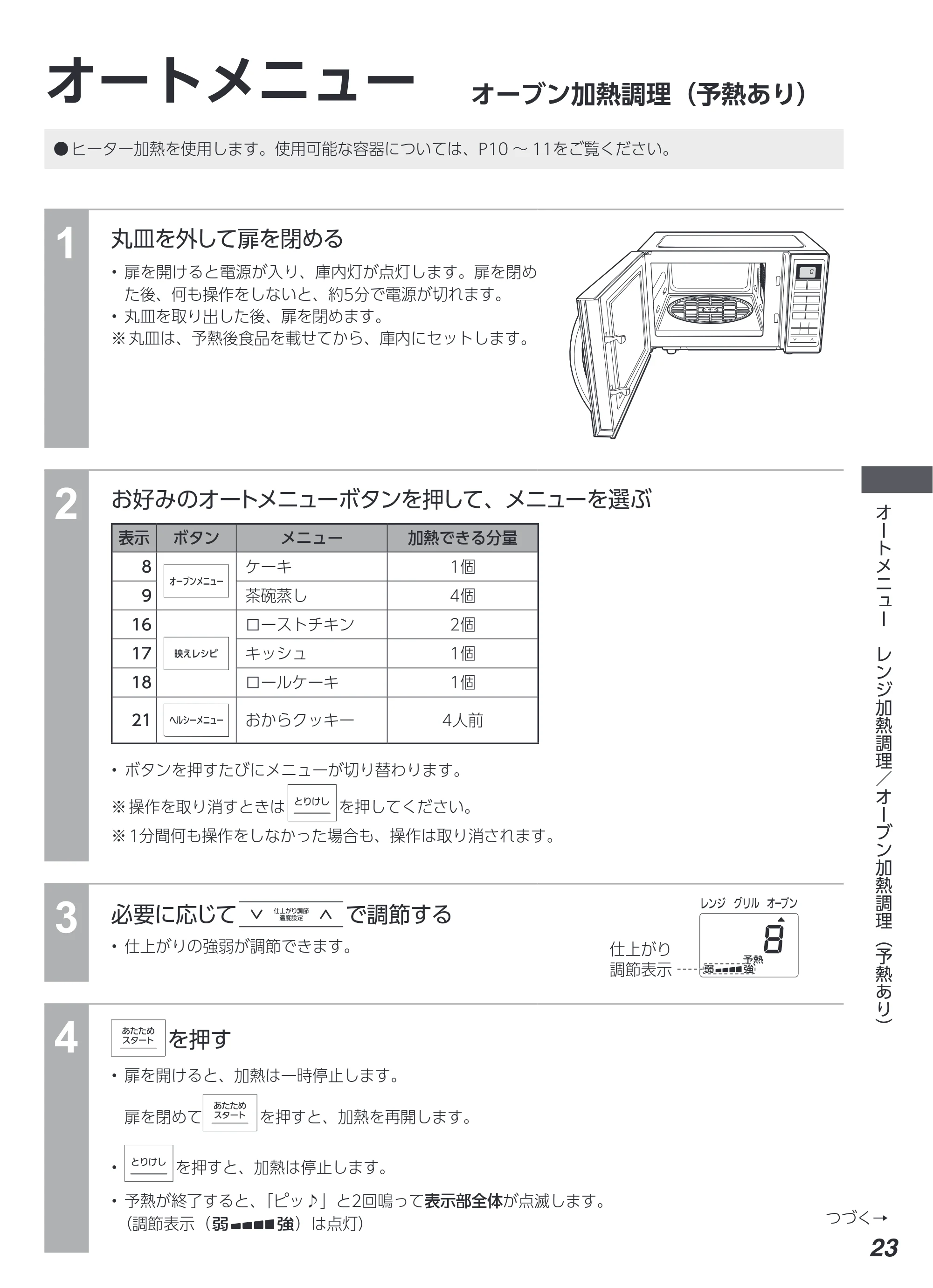 アイリスオーヤマ KMO-T1605 取扱説明書 — 原本ページ — 23ページ