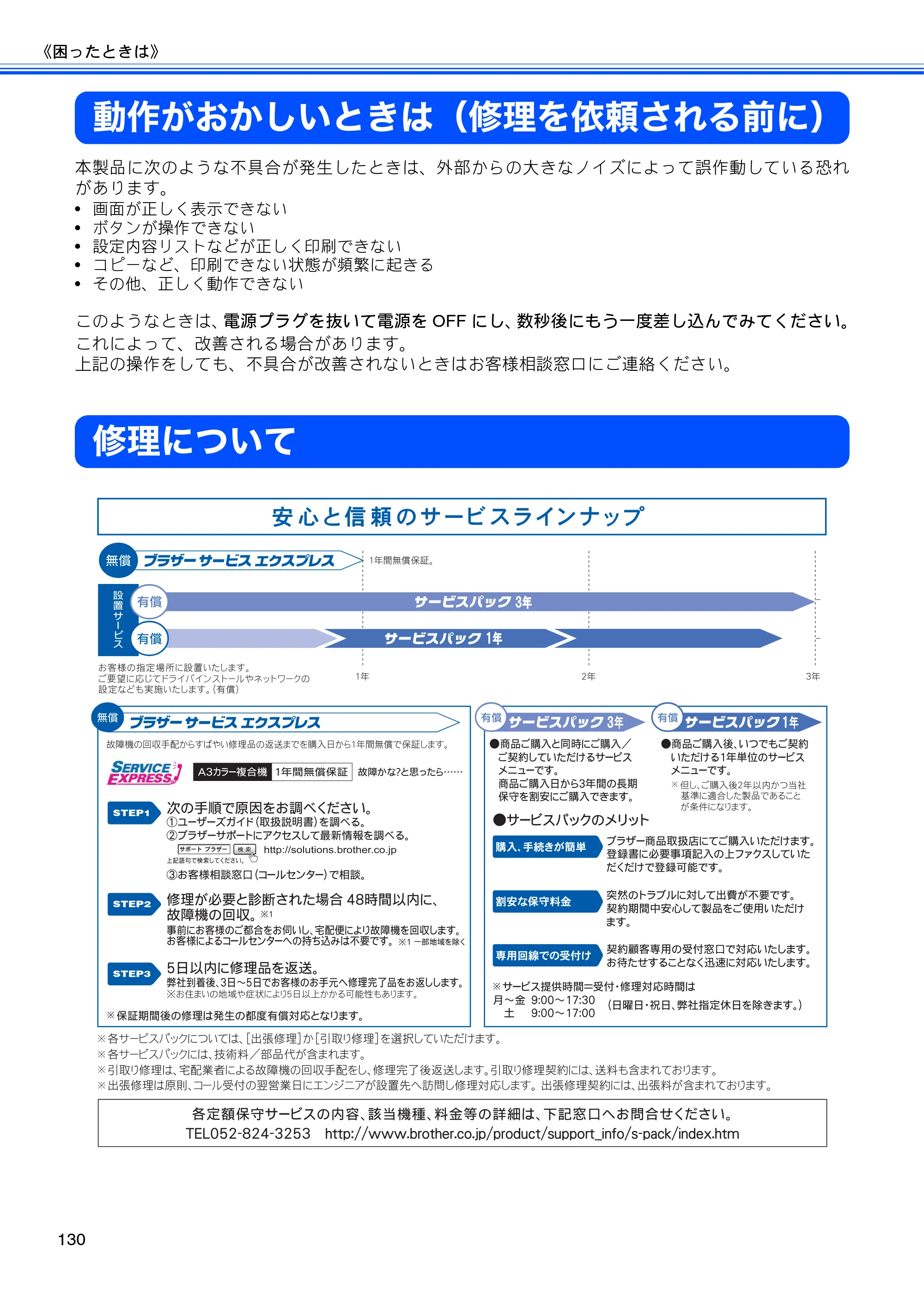 ブラザー MFC-J6510DW / MFC-J6710CDW ユーザーズガイド ～基本編～ — 動作がおかしいときは（修理を依頼される前に） — 原本ページ — 132ページ