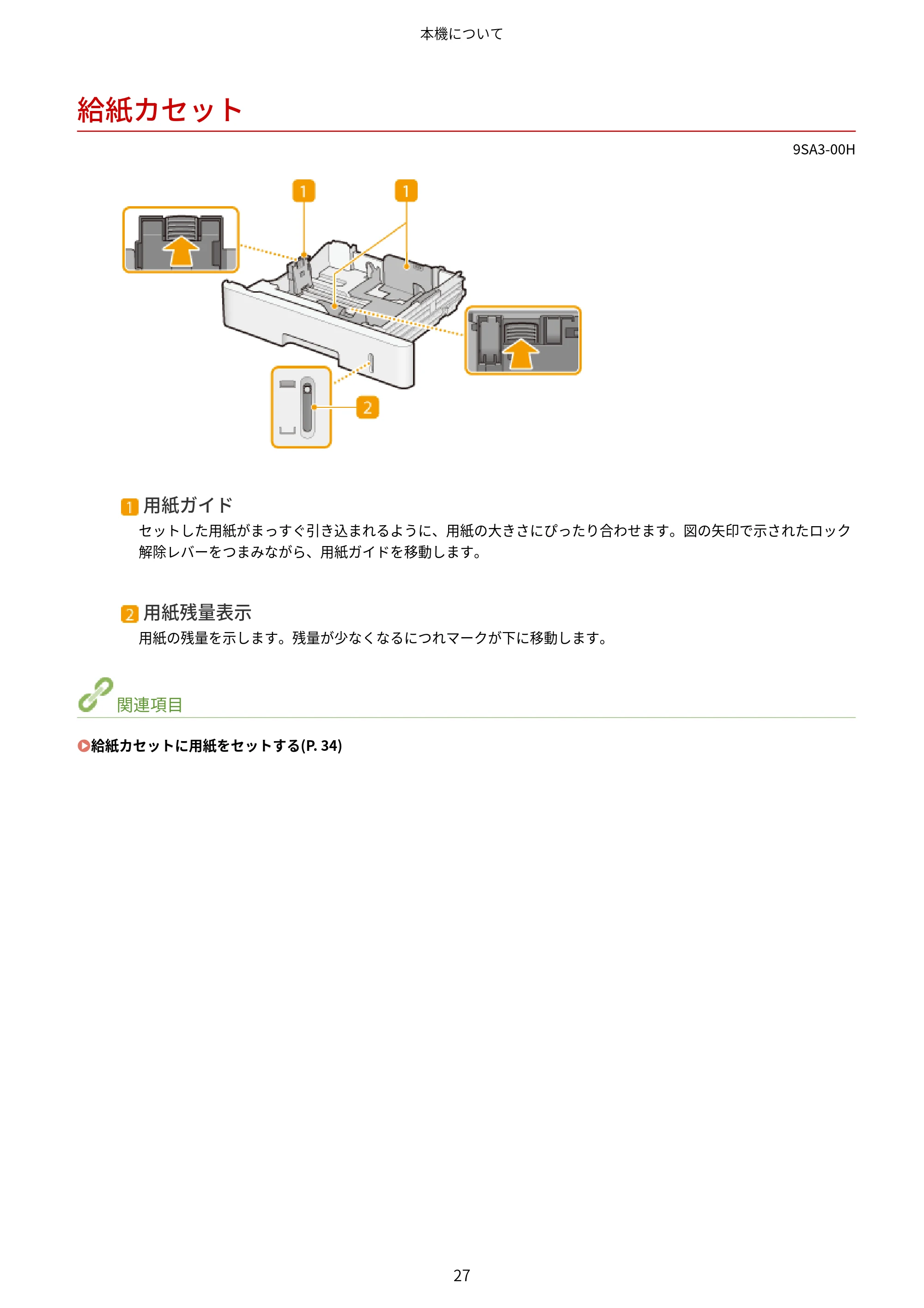 キヤノン LBP732Ci ユーザーズガイド 2026年6月25日更新(PDF:8.47MB) — 給紙カセット — 原本ページ — 35ページ