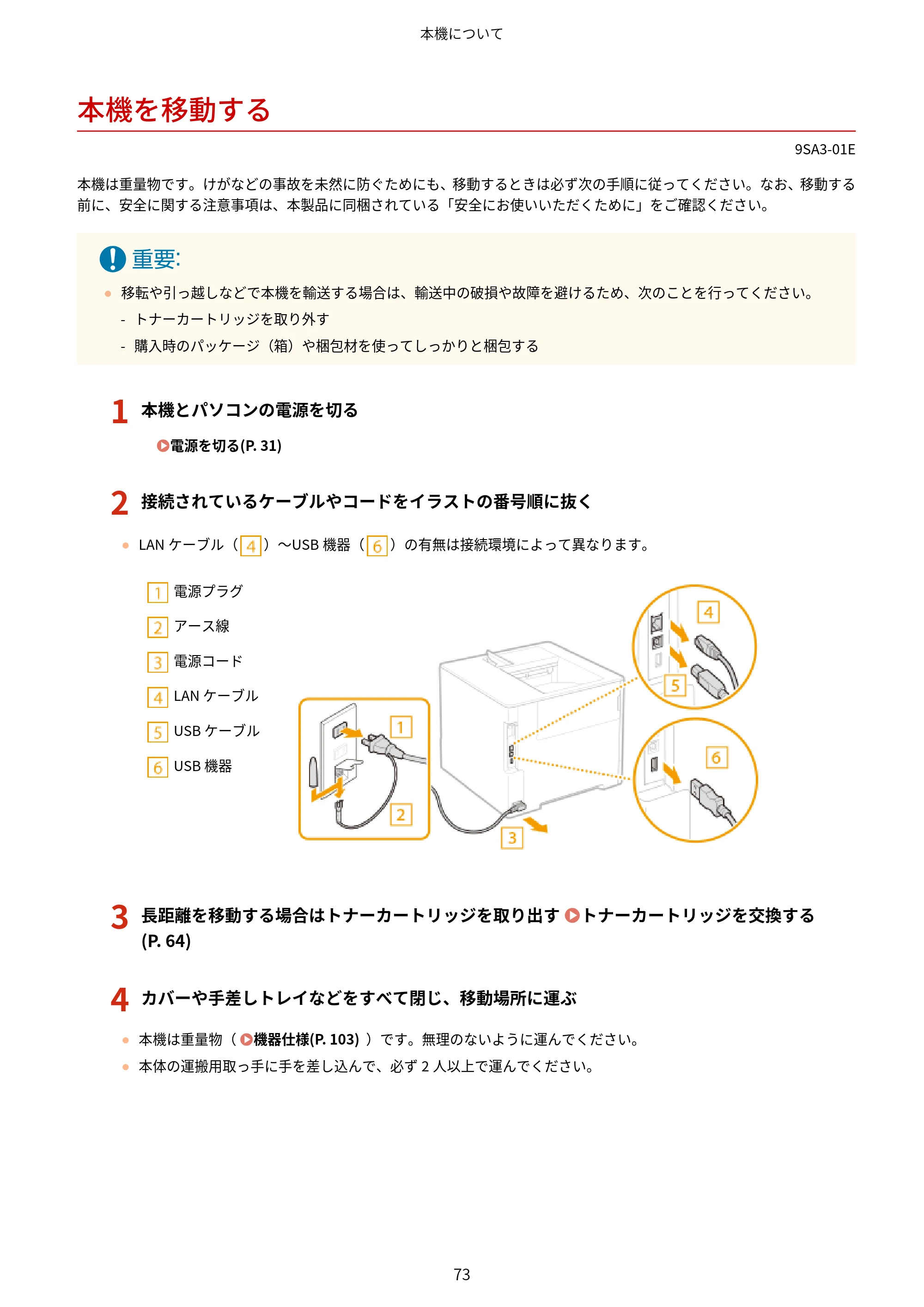 キヤノン LBP732Ci ユーザーズガイド 2026年6月25日更新（PDF：8.47MB） — 本機を移動する — 原本ページ — 81ページ