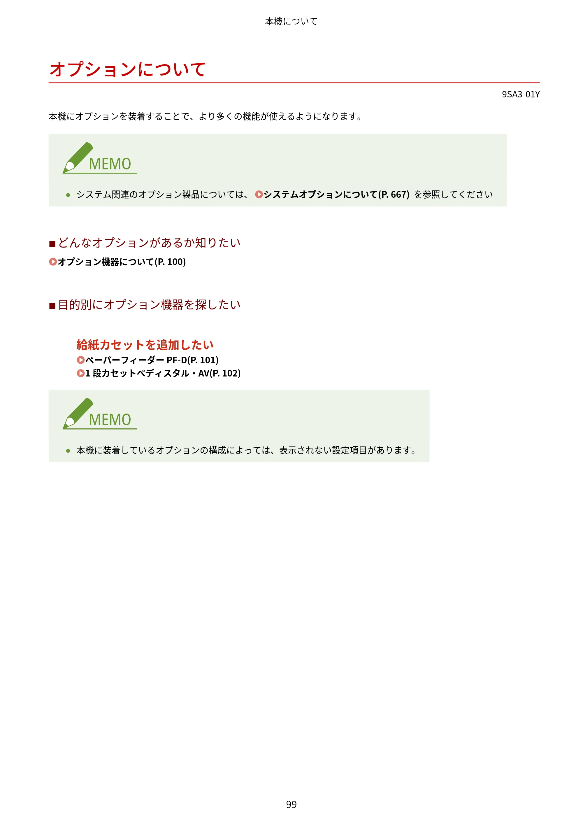 キヤノン LBP732Ci ユーザーズガイド 2026年6月25日更新（PDF：8.47MB） — オプションについて — 原本ページ — 107ページ