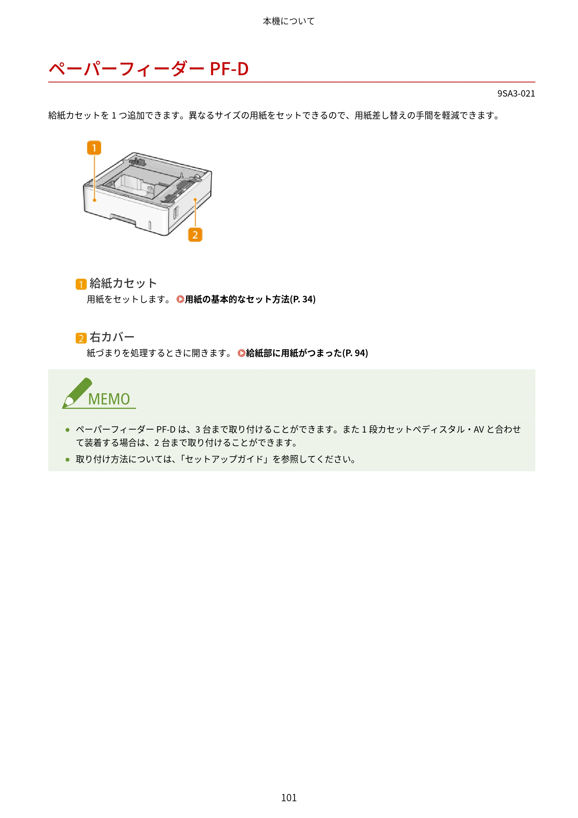 キヤノン LBP732Ci ユーザーズガイド 2026年6月25日更新（PDF：8.47MB） — ペーパーフィーダー PF-D — 原本ページ — 109ページ