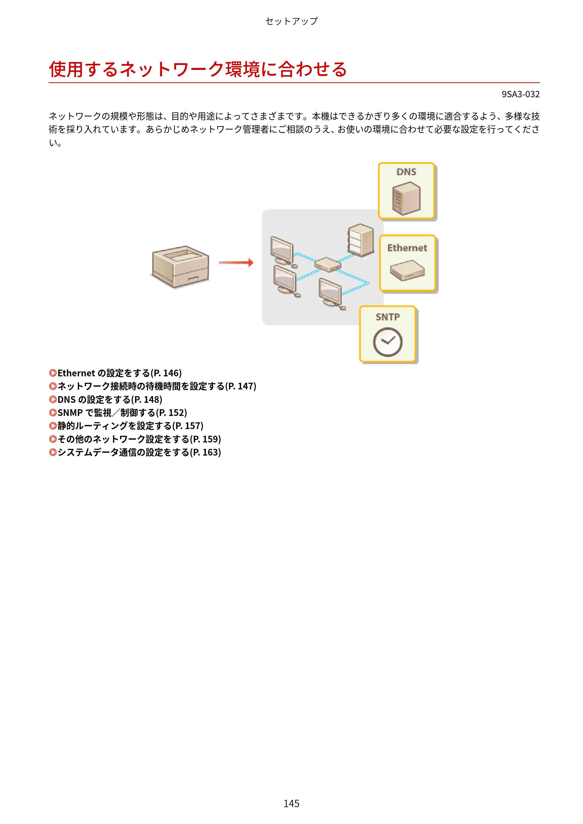 キヤノン LBP732Ci ユーザーズガイド 2026年6月25日更新（PDF：8.47MB） — 使用するネットワーク環境に合わせる — 原本ページ — 153ページ