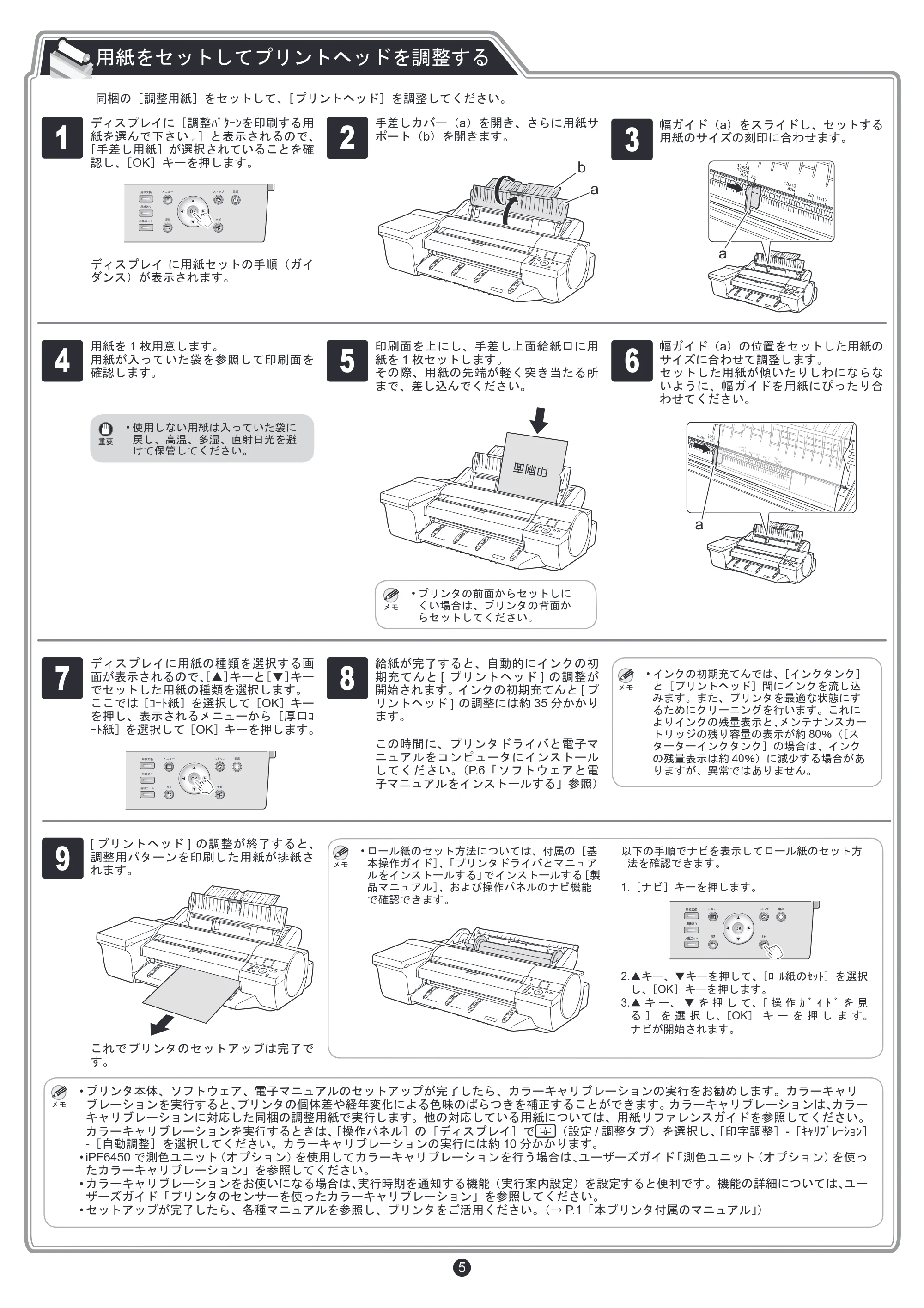 キヤノン iPF6400/6450 セットアップガイド（PDF：6.12MB） — 原本ページ — 5ページ