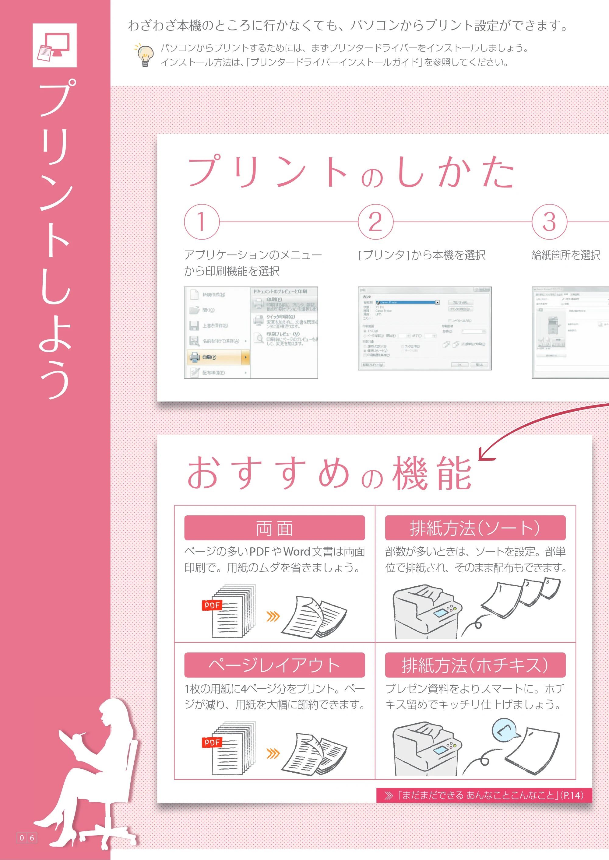 キヤノン imageRUNNER ADVANCE C3330F/C3330/C3320F/C3330F-RG かんたん操作ガイド 2015年5月19日更新（PDF：16.2MB） — プリントしよう — 原本ページ — 6ページ