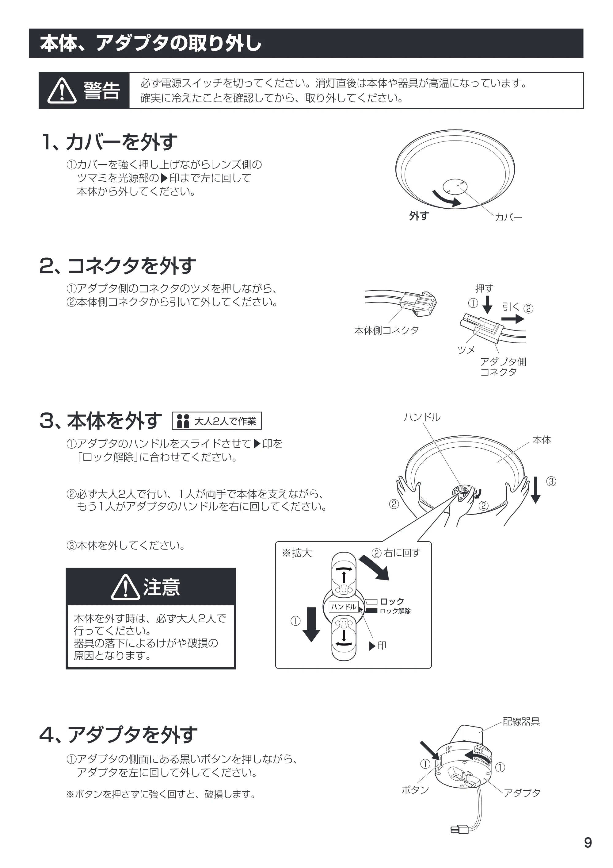 アイリスオーヤマ CL12N-PH 取扱説明書 — 原本ページ — 9ページ