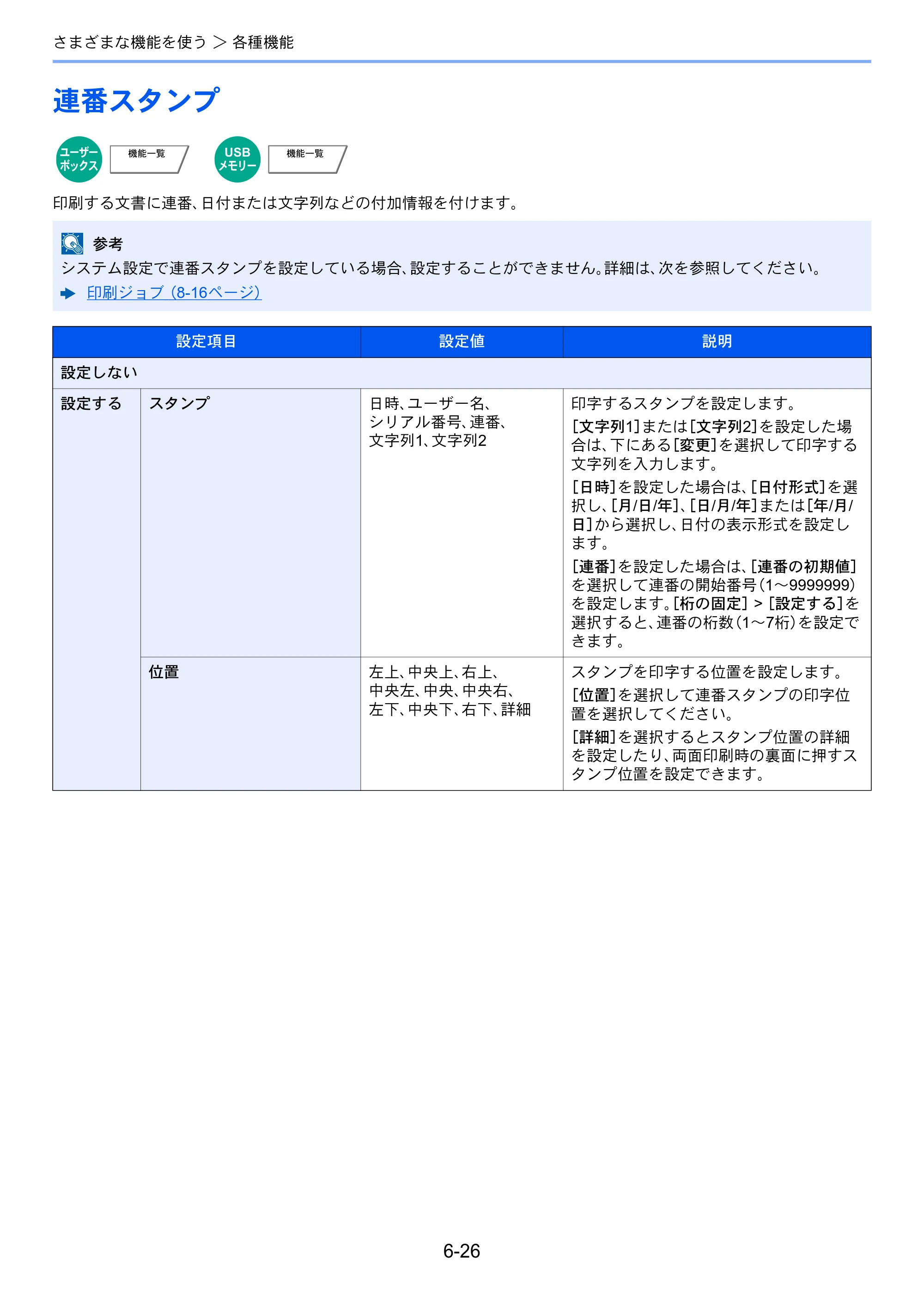京セラ ECOSYS P8060cdn ECOSYS P8060cdn 使用説明書 — 連番スタンプ — 原本ページ — 205ページ