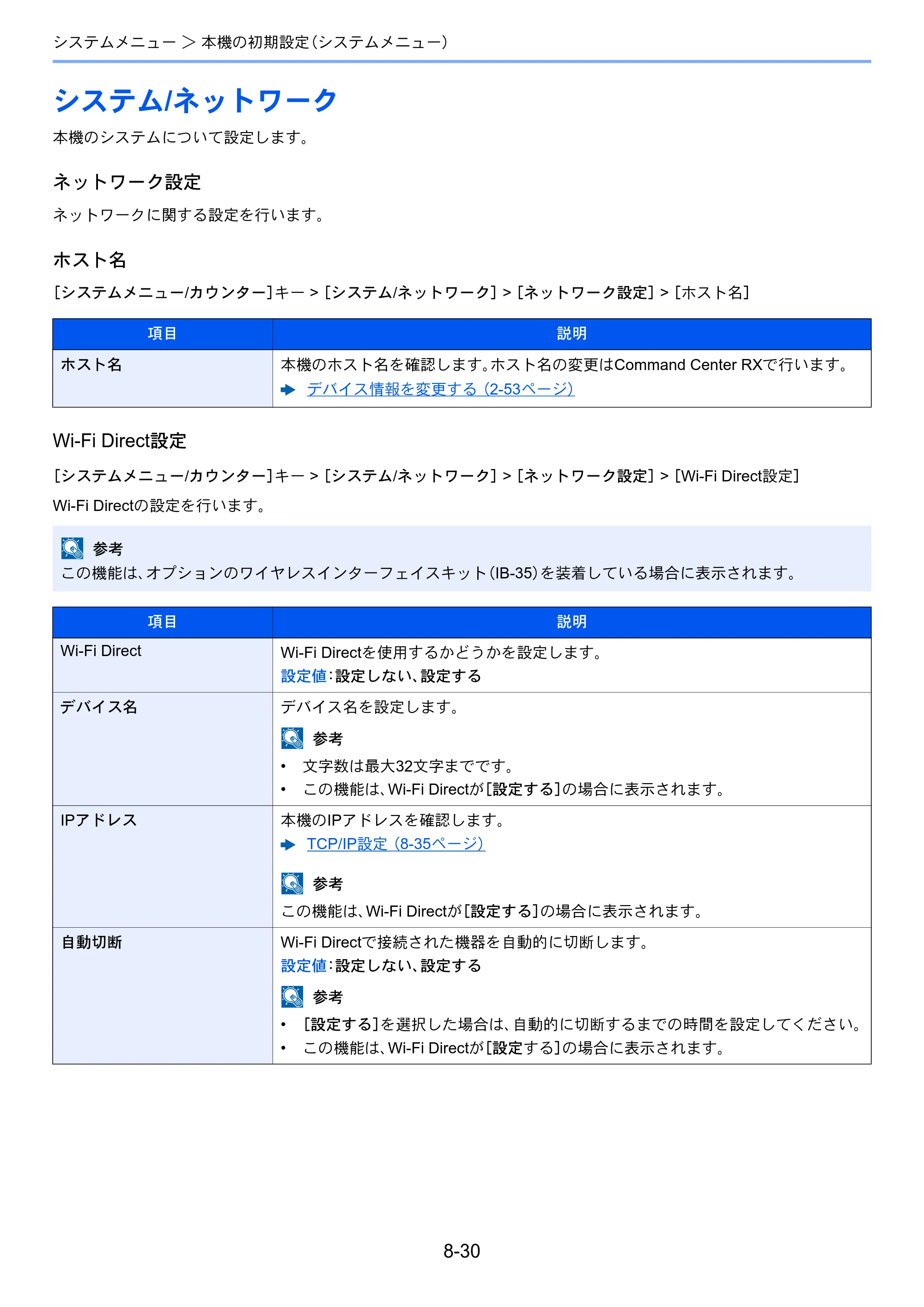 京セラ ECOSYS P8060cdn ECOSYS P8060cdn 使用説明書 — システム/ネットワーク — 原本ページ — 250ページ