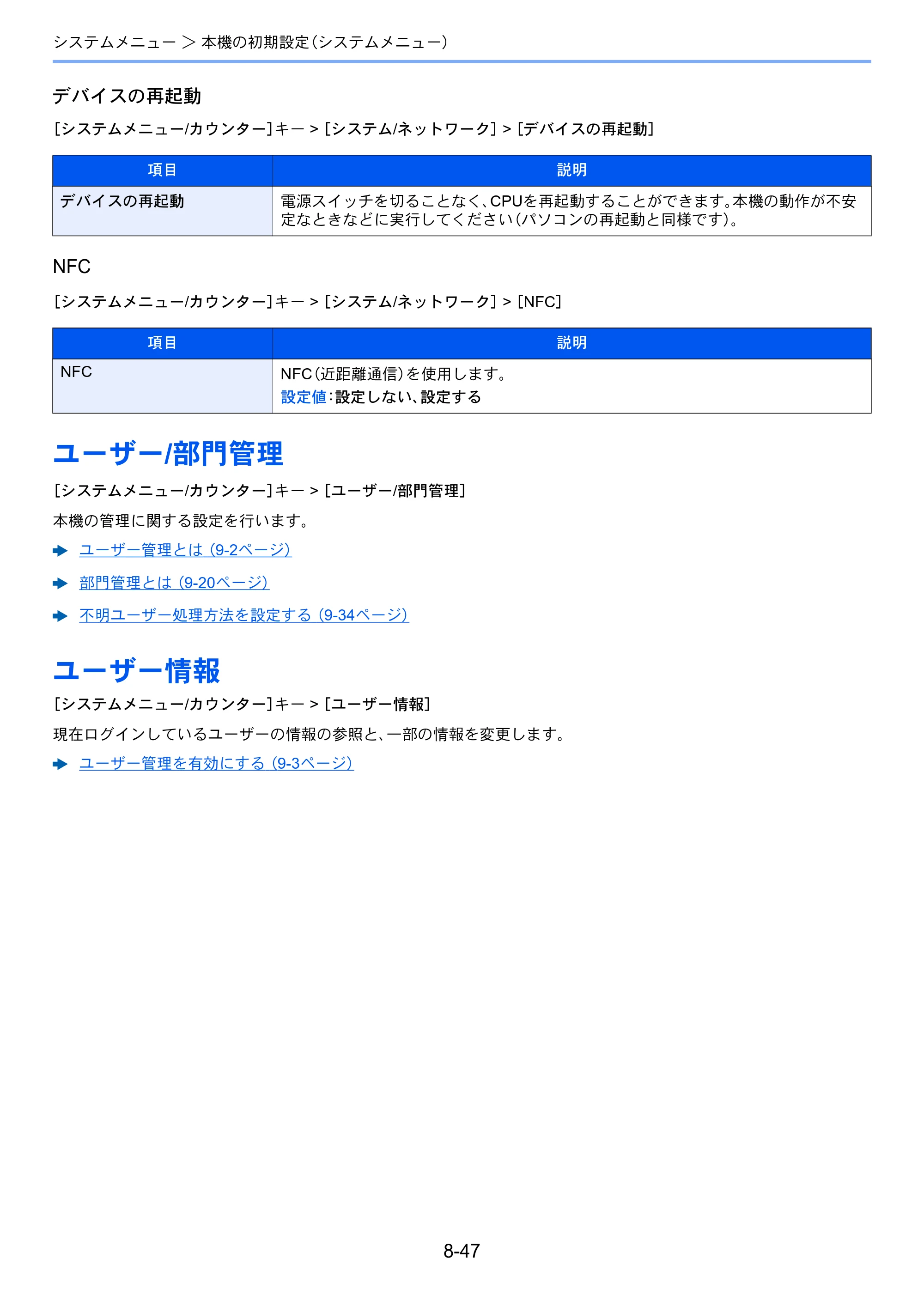 京セラ ECOSYS P8060cdn ECOSYS P8060cdn 使用説明書 — ユーザー/部門管理 — 原本ページ — 267ページ