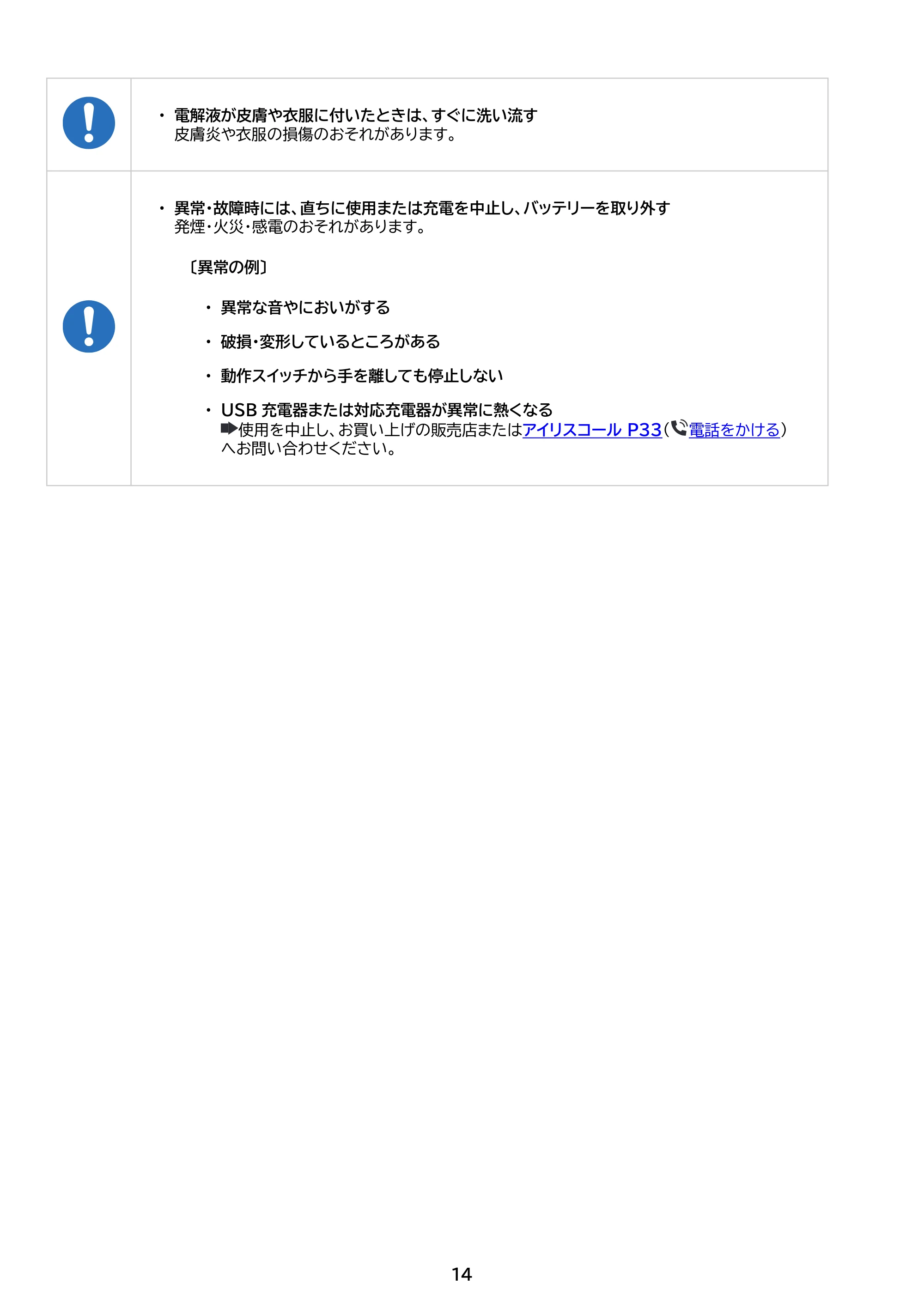 アイリスオーヤマ JM18INS 取扱説明書 — 原本ページ — 14ページ