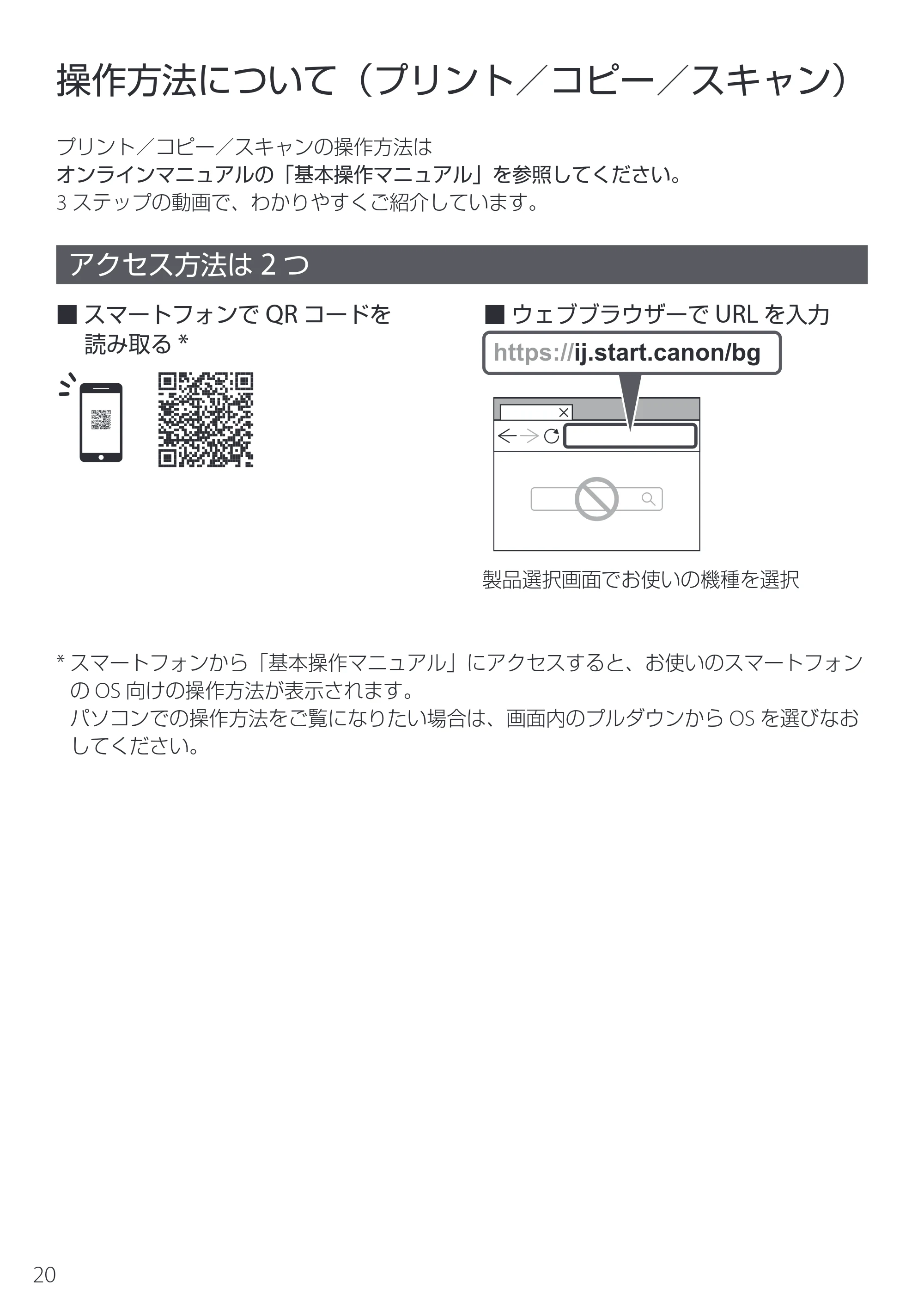 キヤノン PIXUS XK130 設置・基本操作マニュアル 2024年9月5日掲載(PDF:4.9MB) — 操作方法について(プリント/コピー/スキャン) — 原本ページ — 22ページ