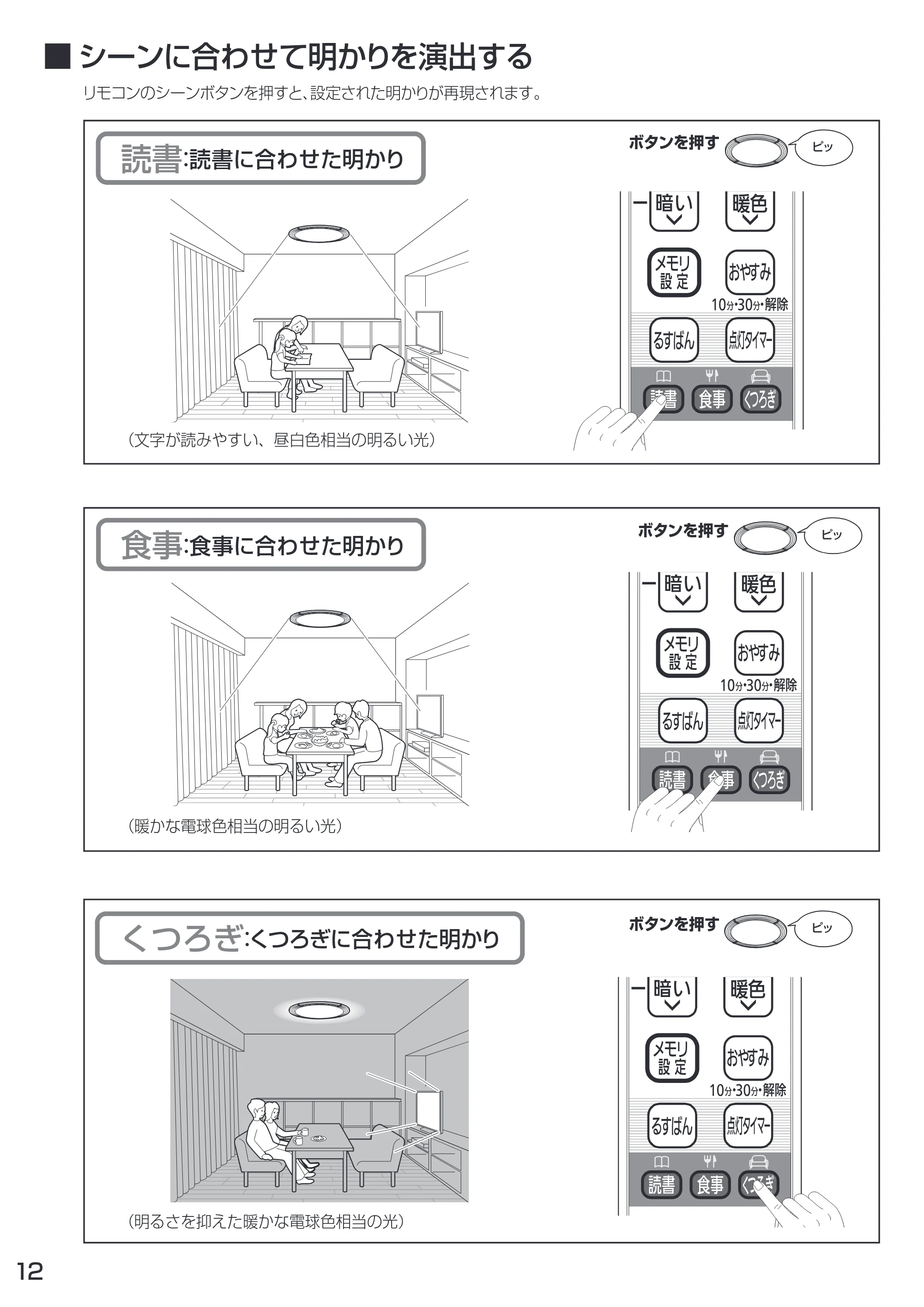 アイリスオーヤマ CL8DL-WF1 取扱説明書 — 原本ページ — 12ページ