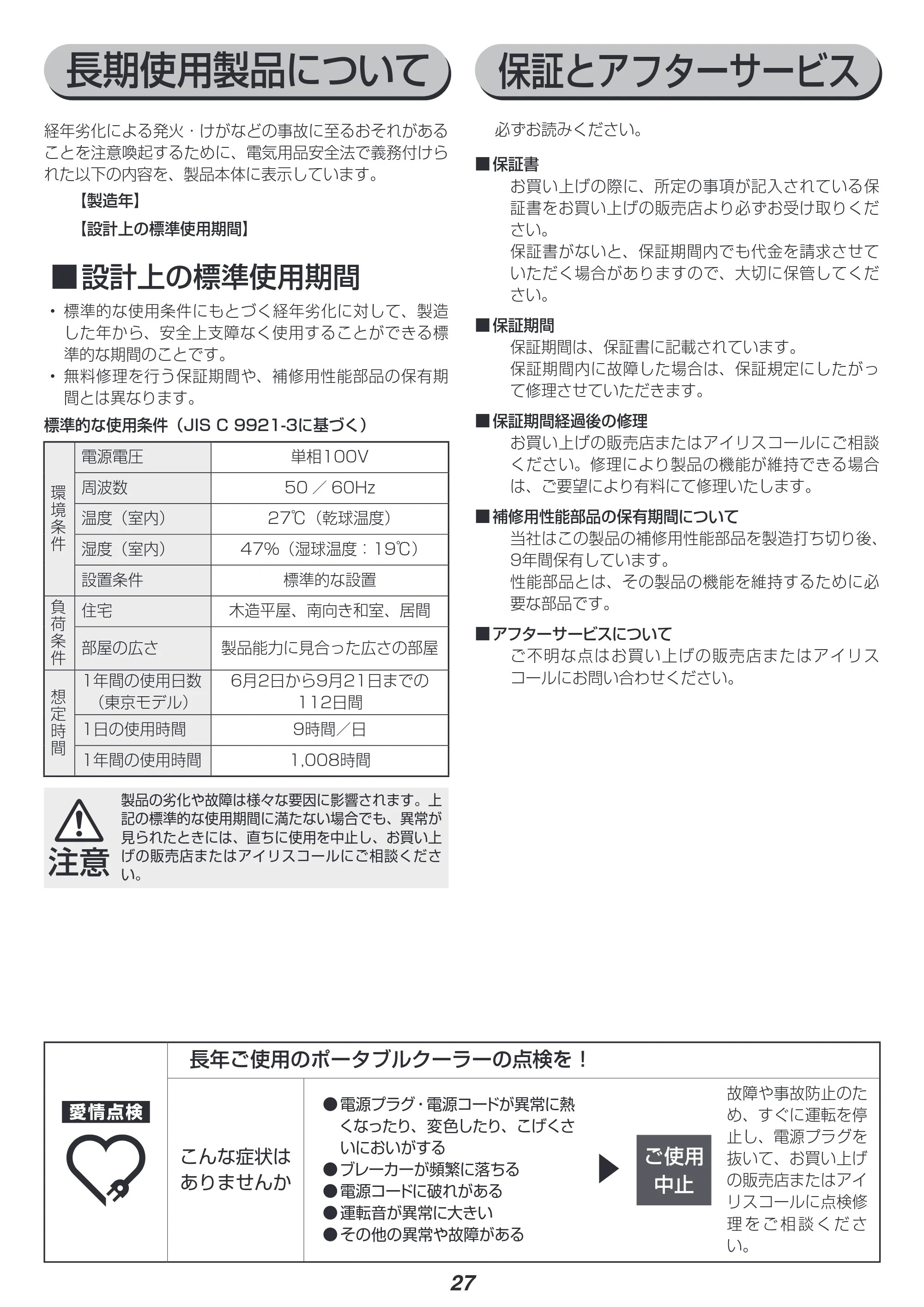 アイリスオーヤマ IPA-2221G 取扱説明書 — 原本ページ — 27ページ
