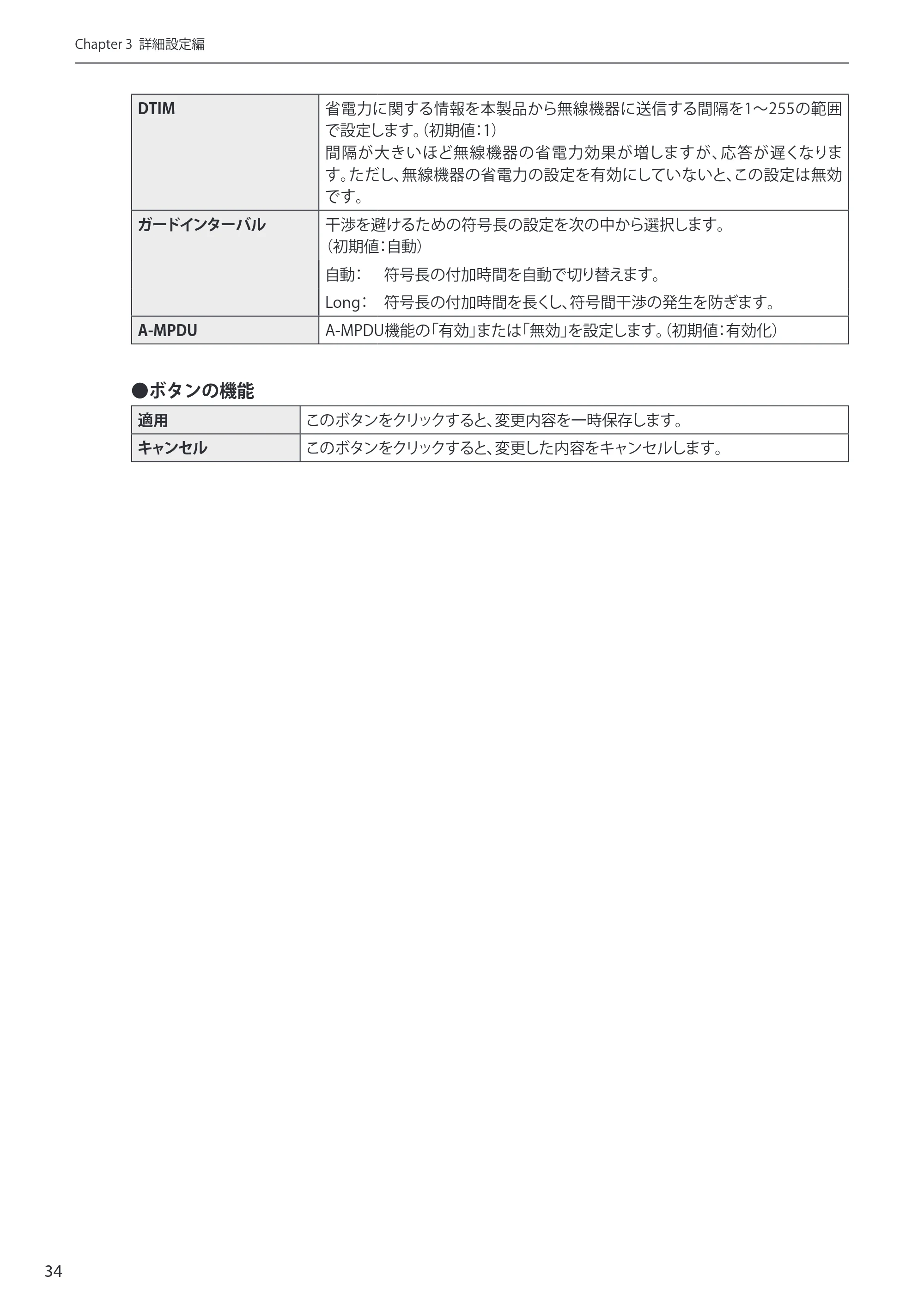 エレコム WAB-S300IW-PD / WAB-S733IW-PD 1-2.ユーザーズ・マニュアル ( F/W Ver.1.0.3 のお客様 ) — 原本ページ — 34ページ