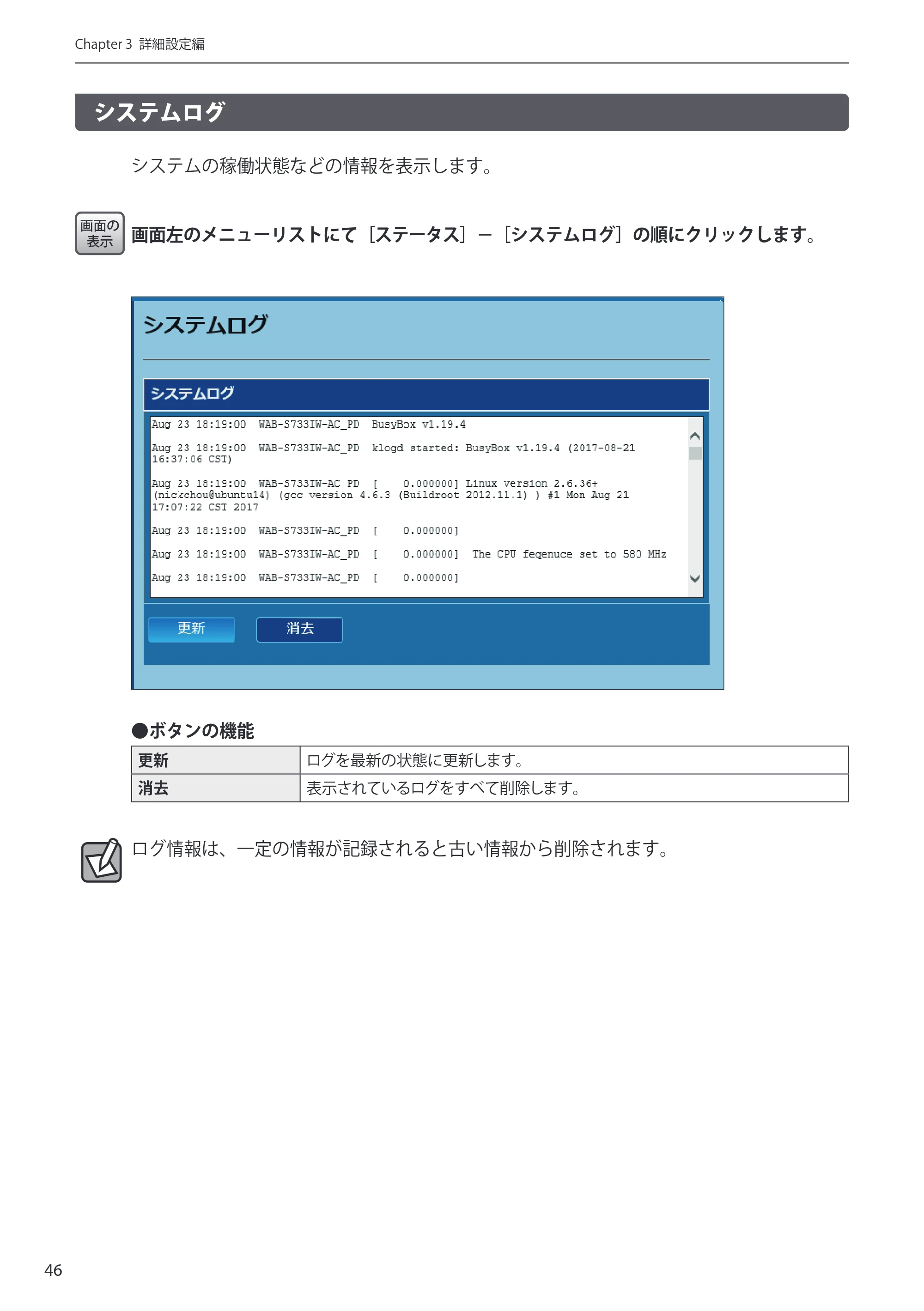 エレコム WAB-S300IW-PD / WAB-S733IW-PD 1-2.ユーザーズ・マニュアル ( F/W Ver.1.0.3 のお客様 ) — 原本ページ — 46ページ
