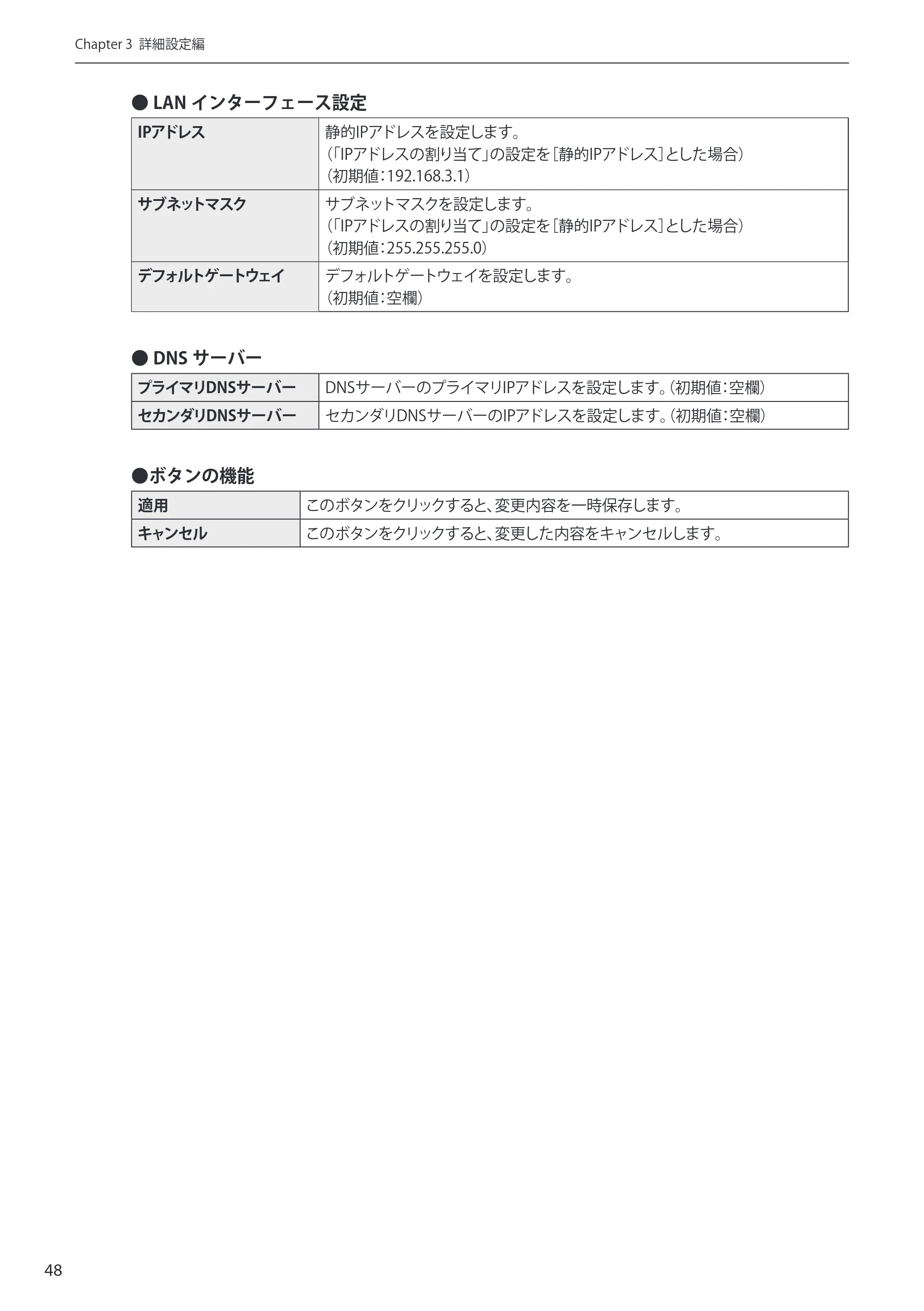 エレコム WAB-S300IW-PD / WAB-S733IW-PD 1-2.ユーザーズ・マニュアル ( F/W Ver.1.0.3 のお客様 ) — 原本ページ — 48ページ