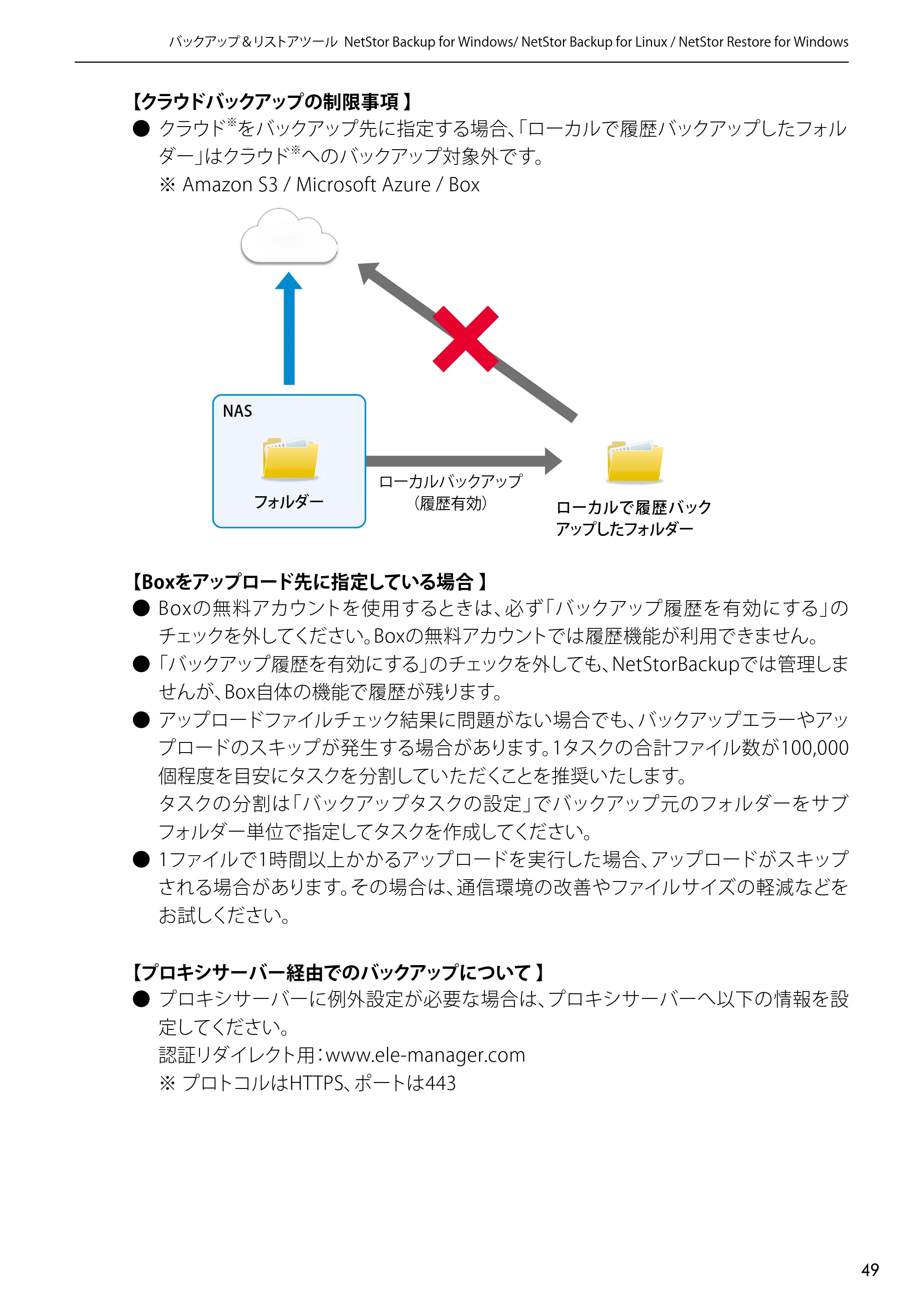 エレコム NSB-5A1T1BL / NSB-5A2T2BL / NSB-5A4T2BL 4.NetStor Backup for Linux ユーザーズマニュアル — 原本ページ — 49ページ