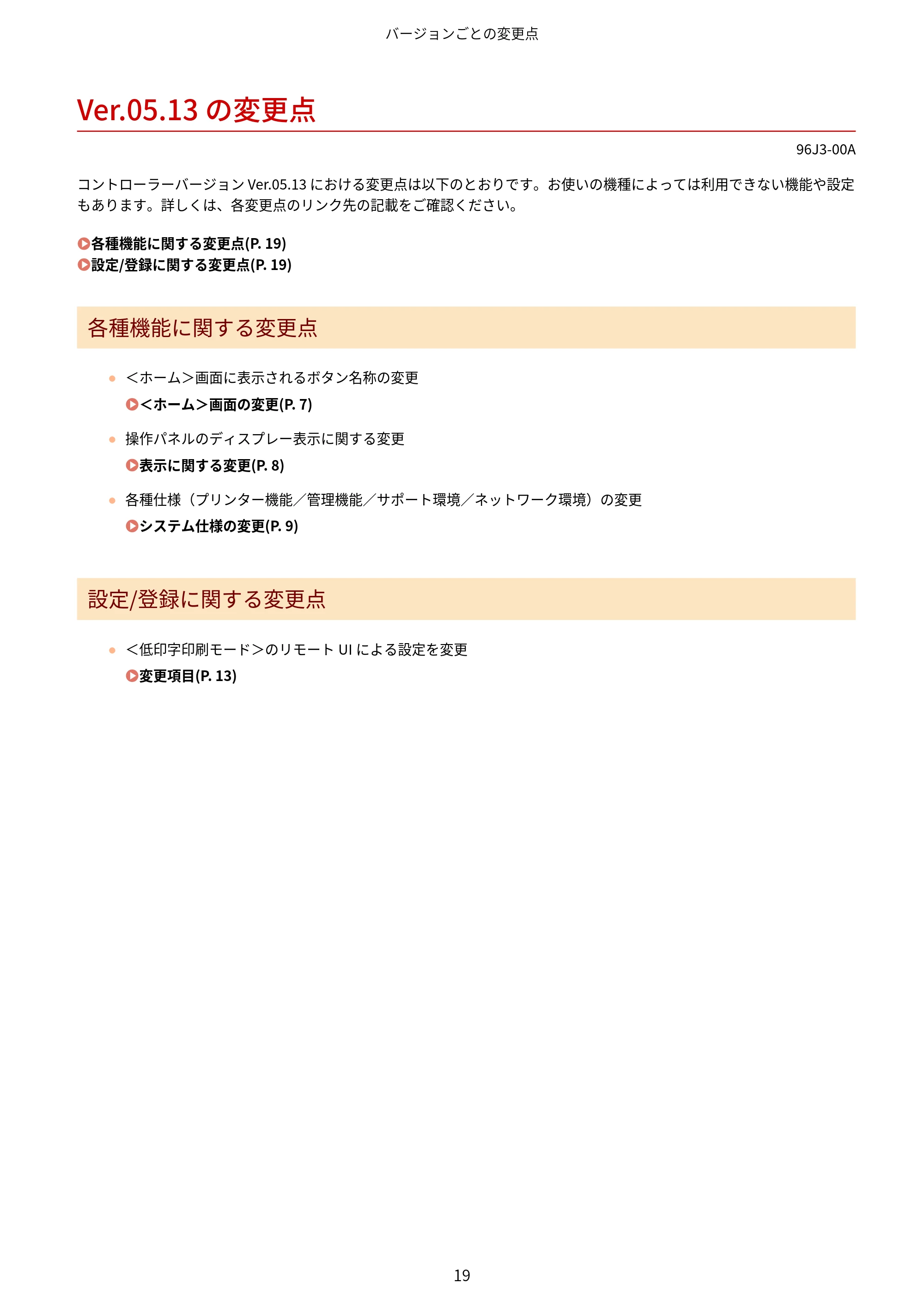 キヤノン LBP722Ci Satera LBP ユーザーズガイド (機能追加のお知らせ) 2023年10月12日掲載(PDF:269KB) — Ver.05.13 の変更点 — 原本ページ — 21ページ