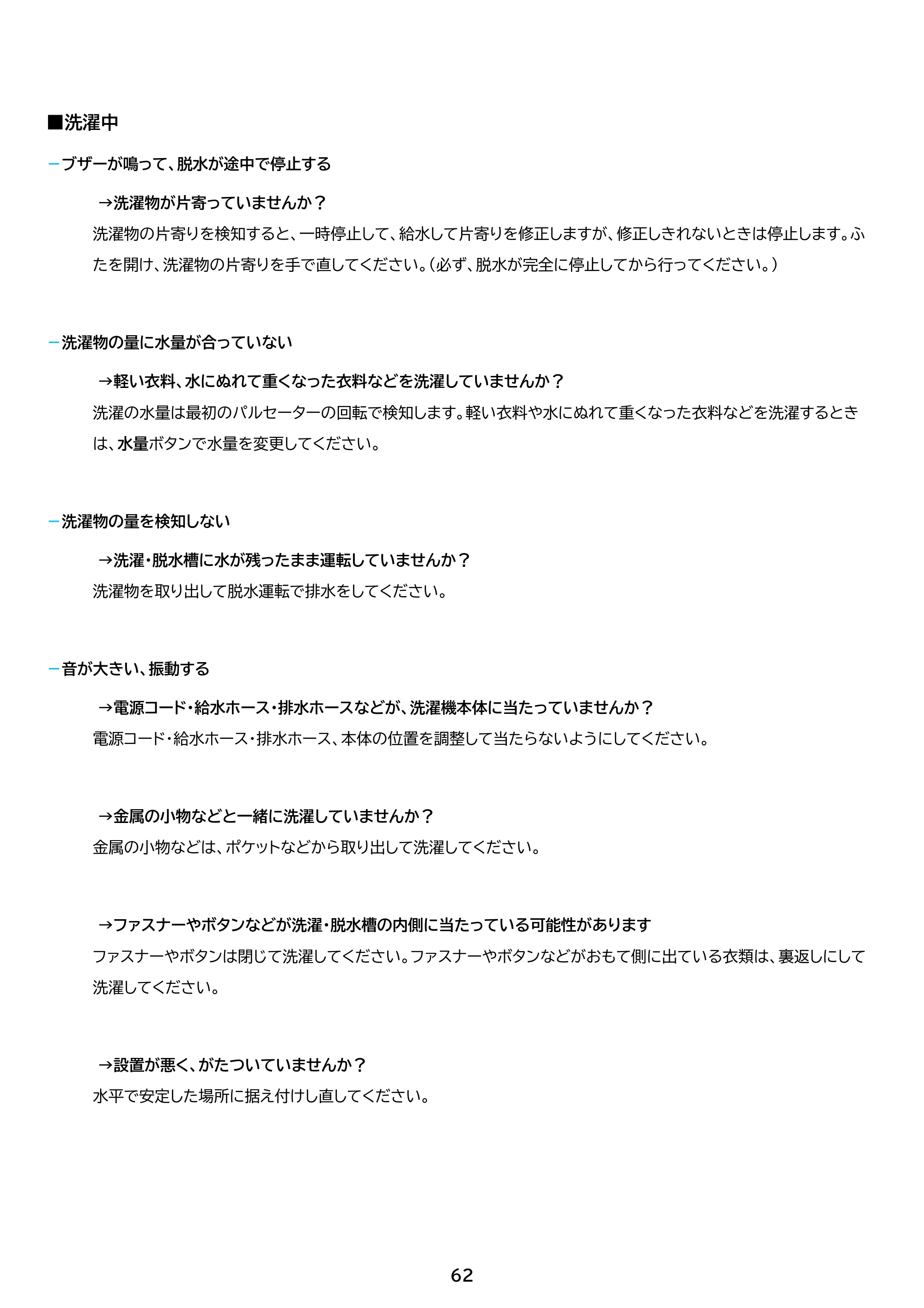 アイリスオーヤマ ITW-50B01 取扱説明書 — 原本ページ — 62ページ