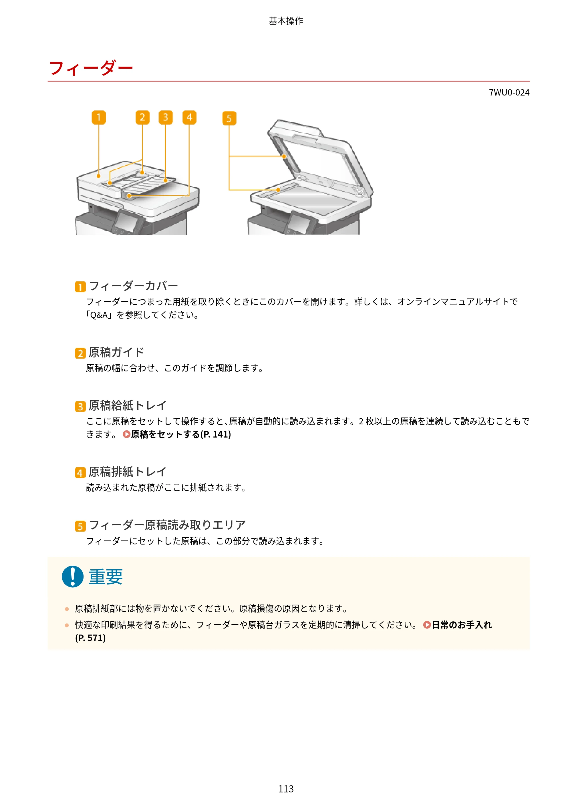 キヤノン MF551dw ユーザーズガイド 2026年6月25日更新（PDF：7.41MB） — フィーダー — 原本ページ — 121ページ