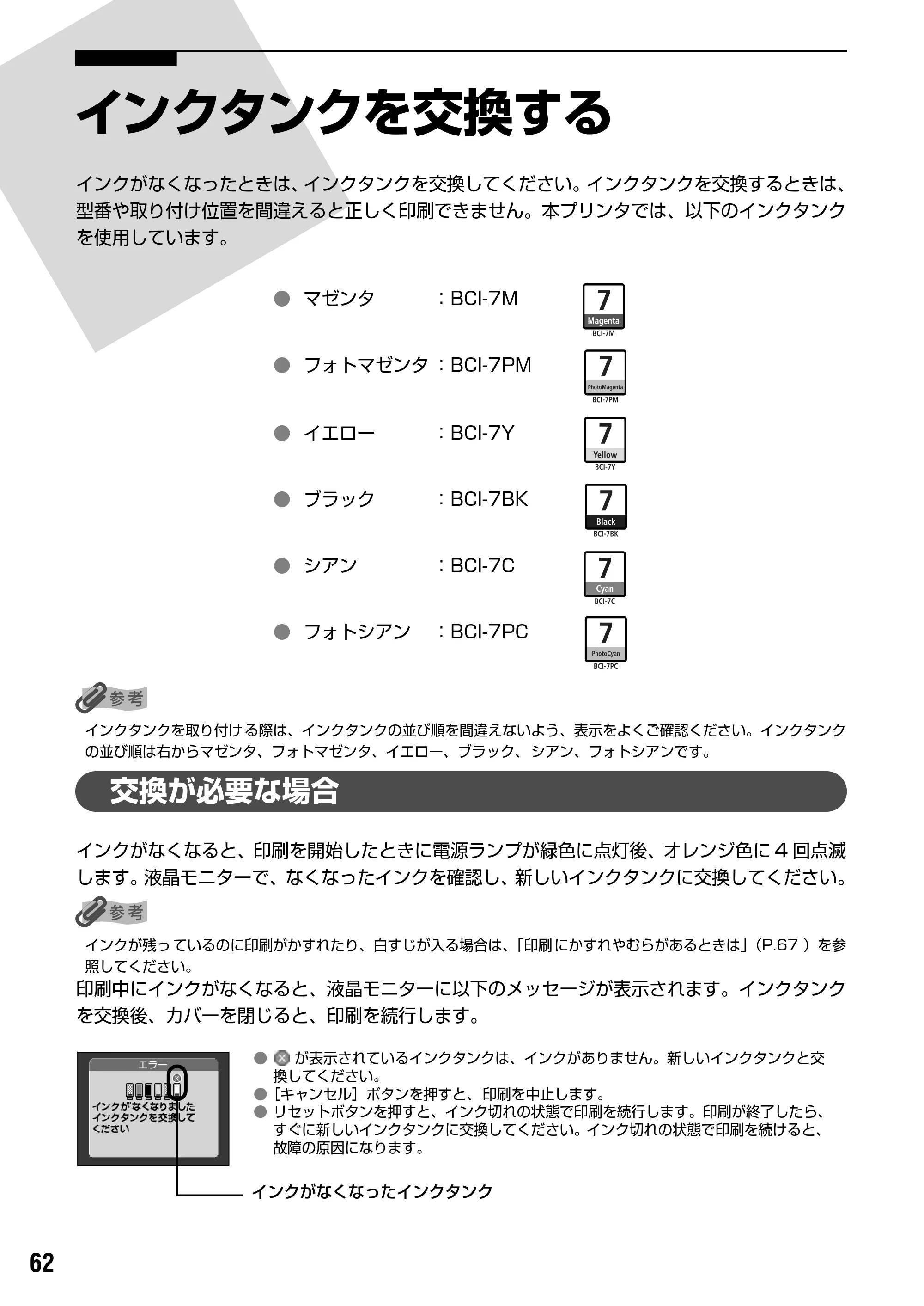 キヤノン PIXUS iP6100D ダイレクトプリントガイド （PDF形式／7.53Mバイト） — 原本ページ — 64ページ