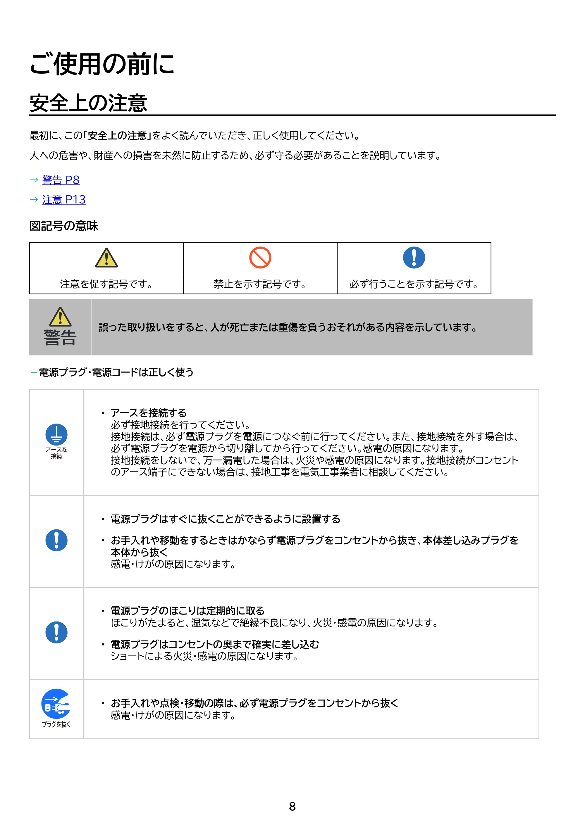アイリスオーヤマ DO-FU556U 取扱説明書 — 原本ページ — 8ページ